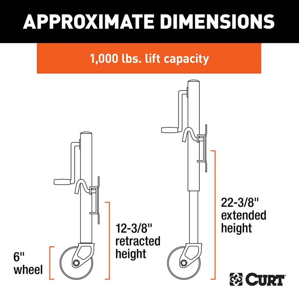 Boat Trailer Jacks,Snap-Ring Style Swivel Bracket Jack