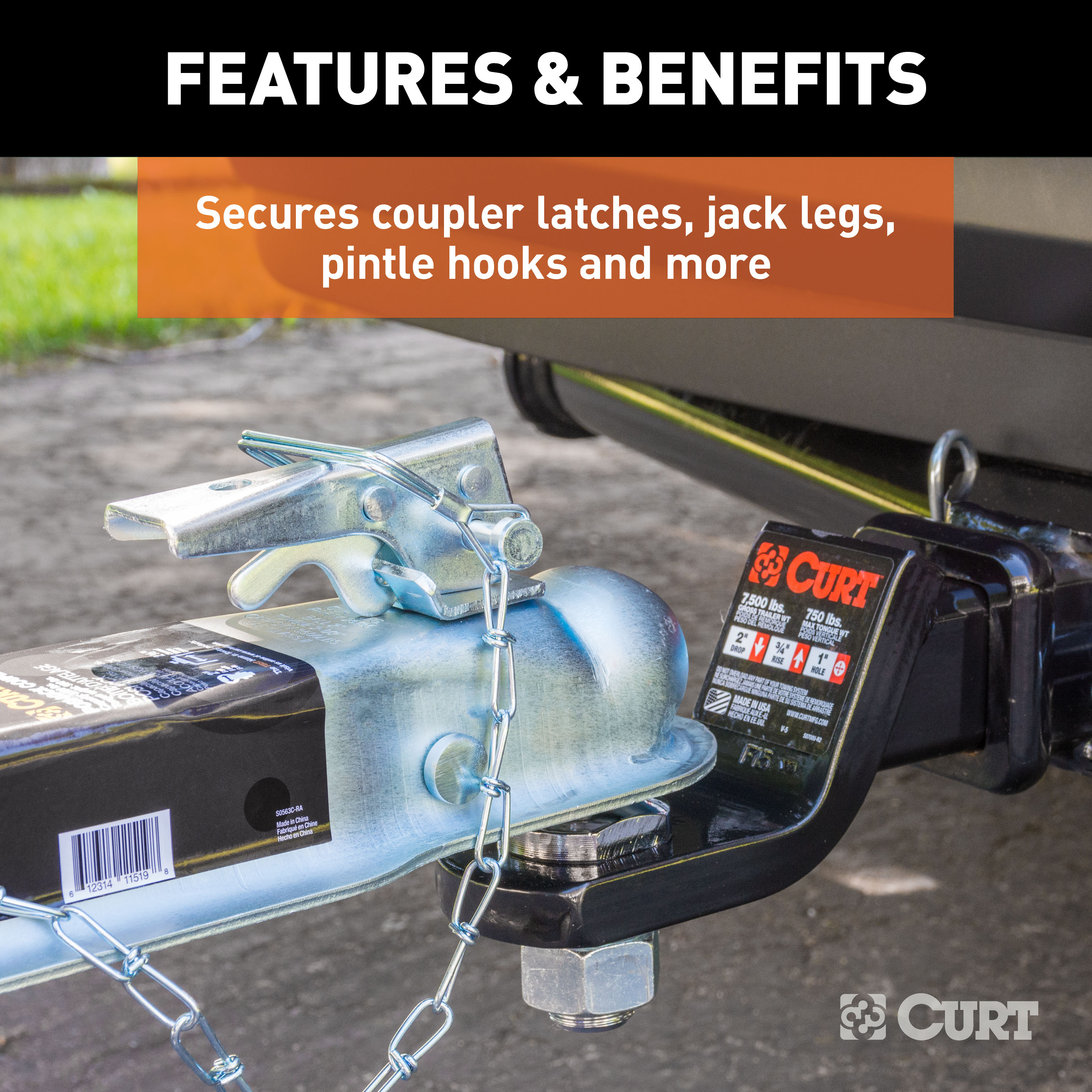 Trailer Tongue Coupler,Snapper Pins