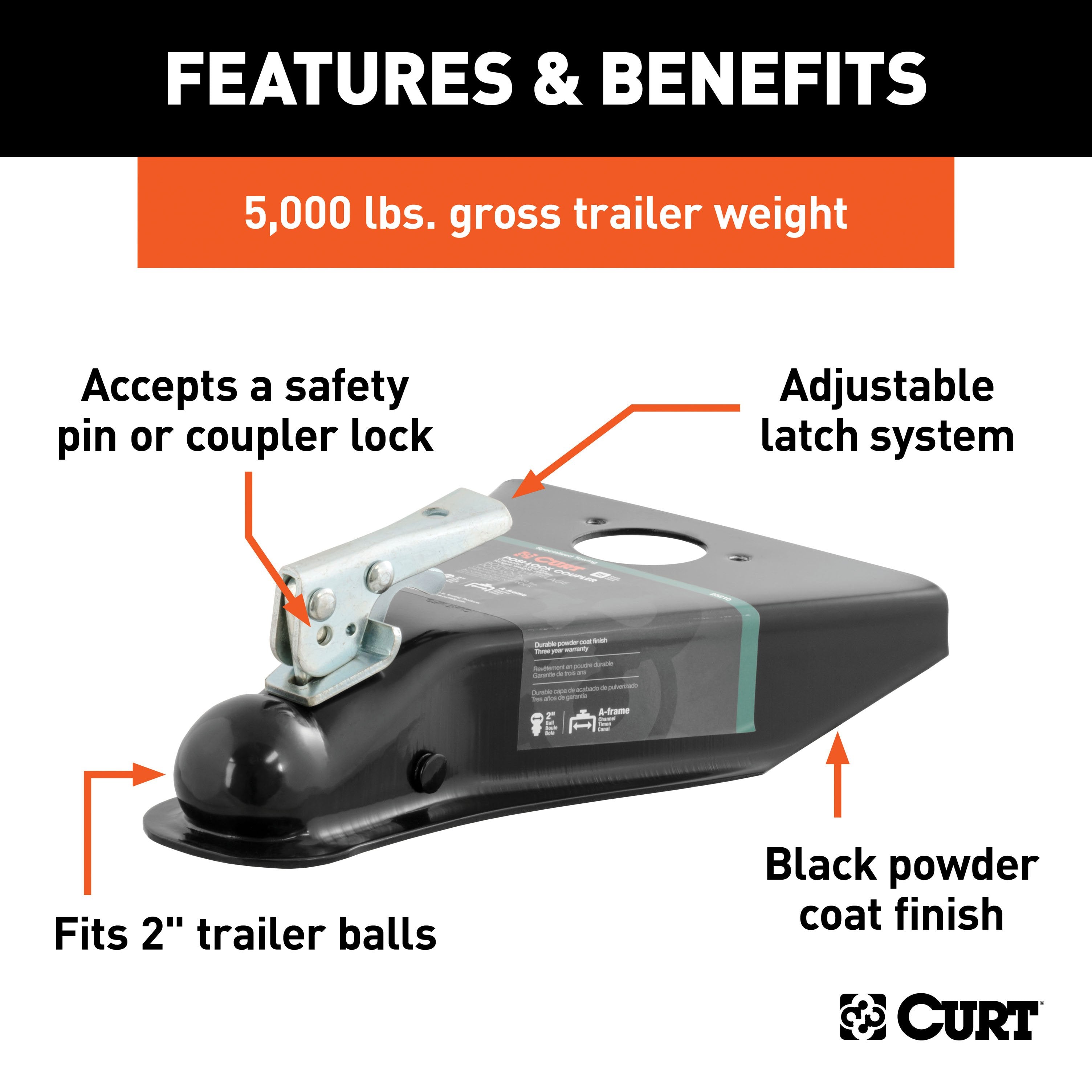 Trailer Tongue Coupler,A-Frame Trailer Coupler