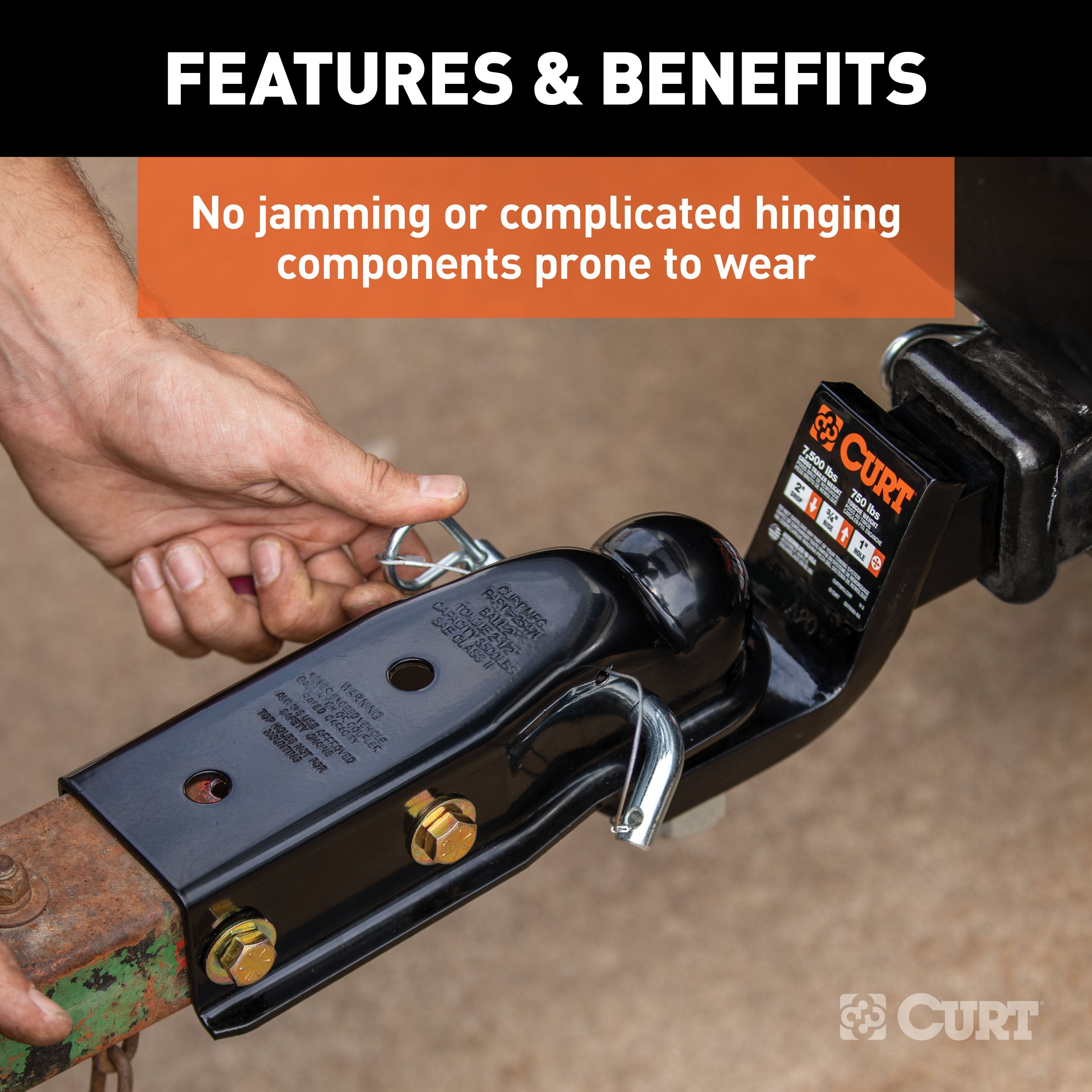 Trailer Tongue Coupler,Straight Tongue Trailer Coupler