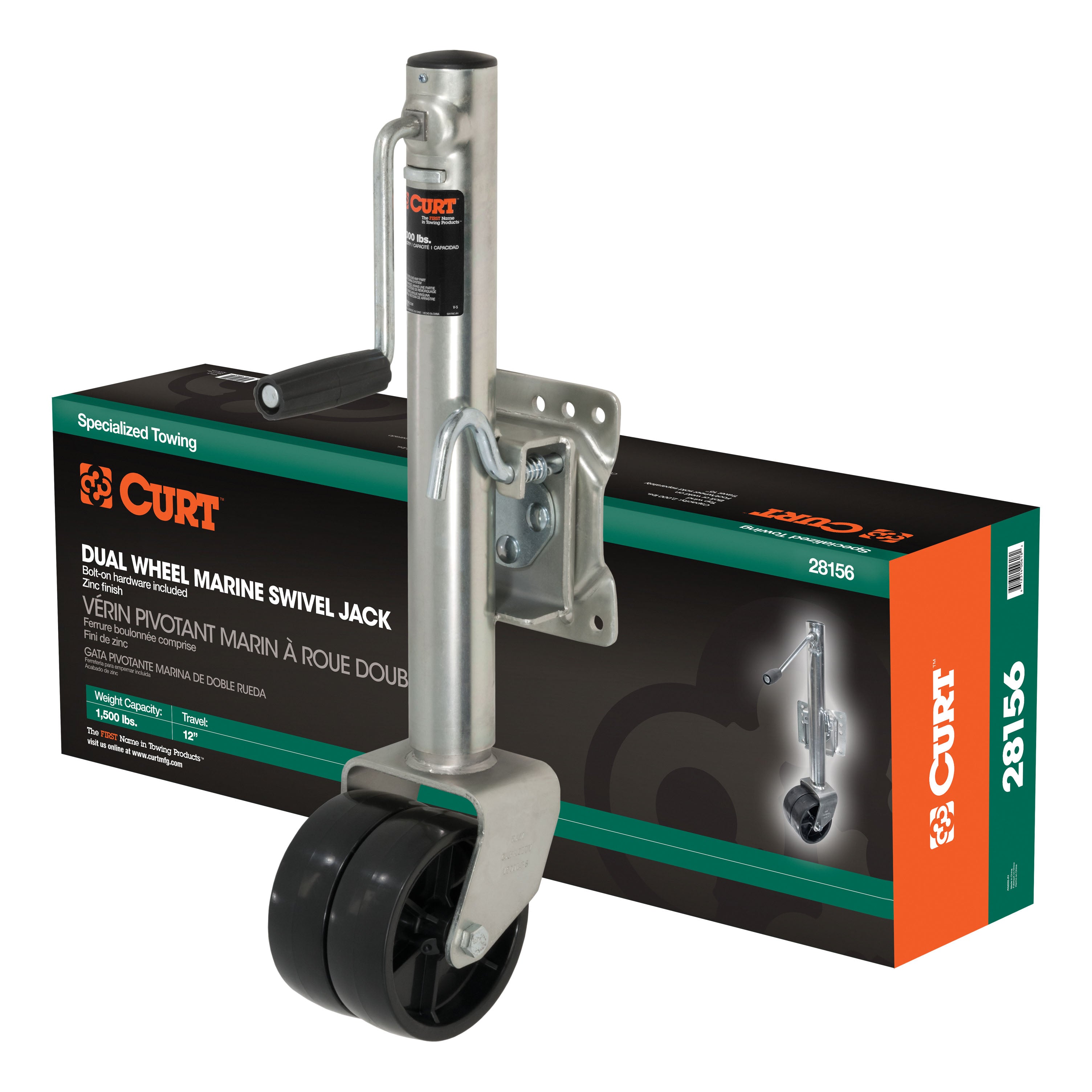 Boat Trailer Jacks,Snap-Ring Style Swivel Bracket Jack