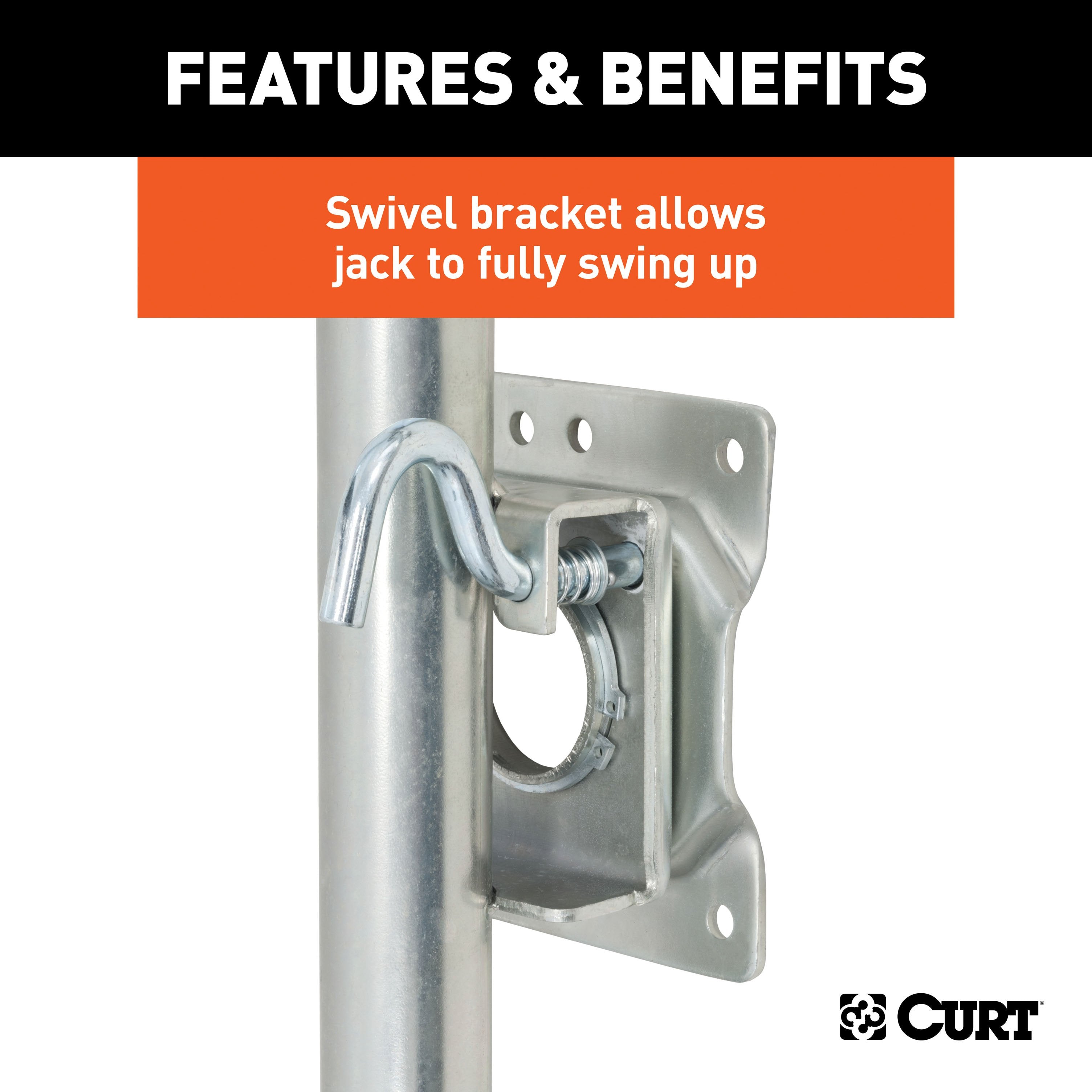 Boat Trailer Jacks,Snap-Ring Style Swivel Bracket Jack
