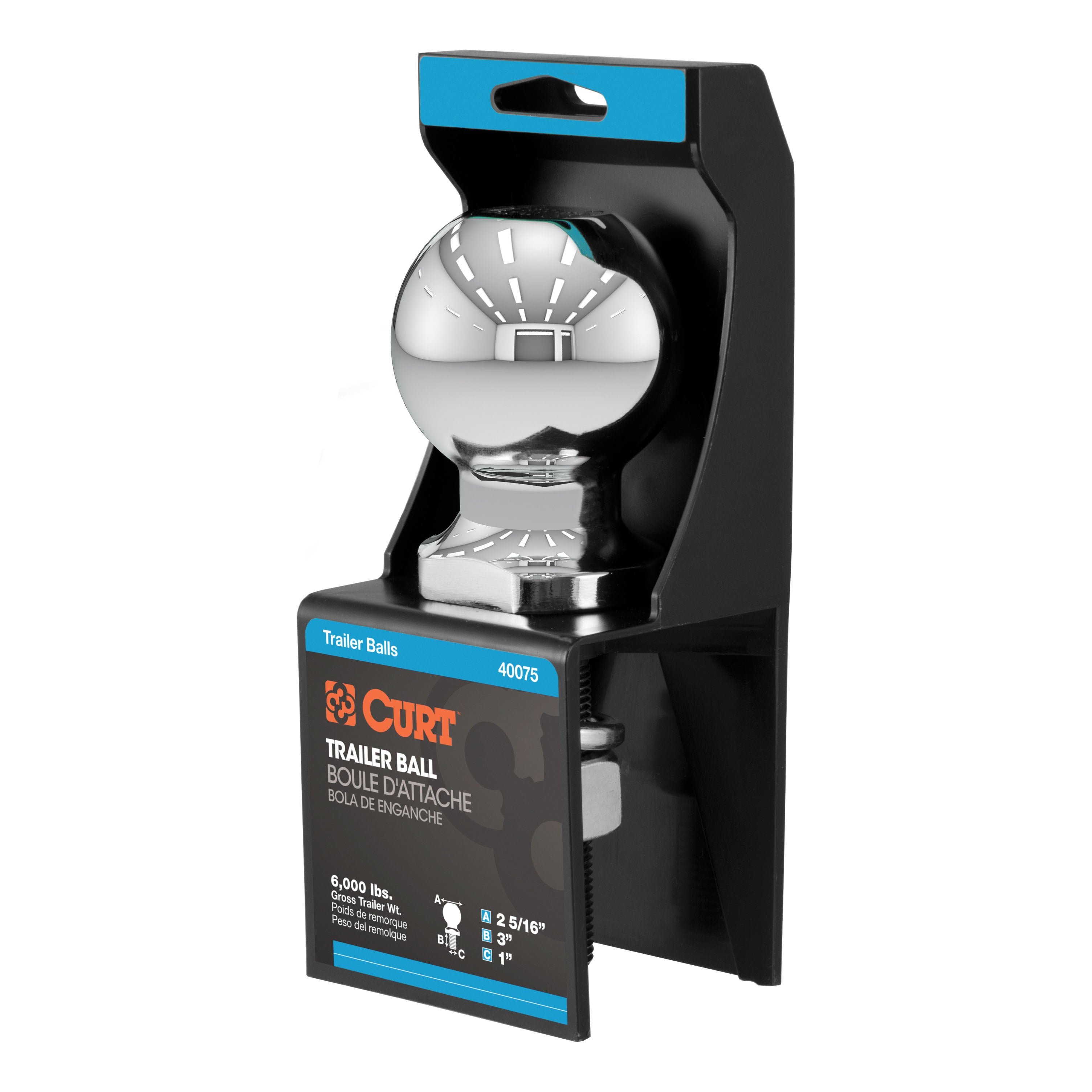 Trailer Hitch Ball,2-5/16 Inch Ball