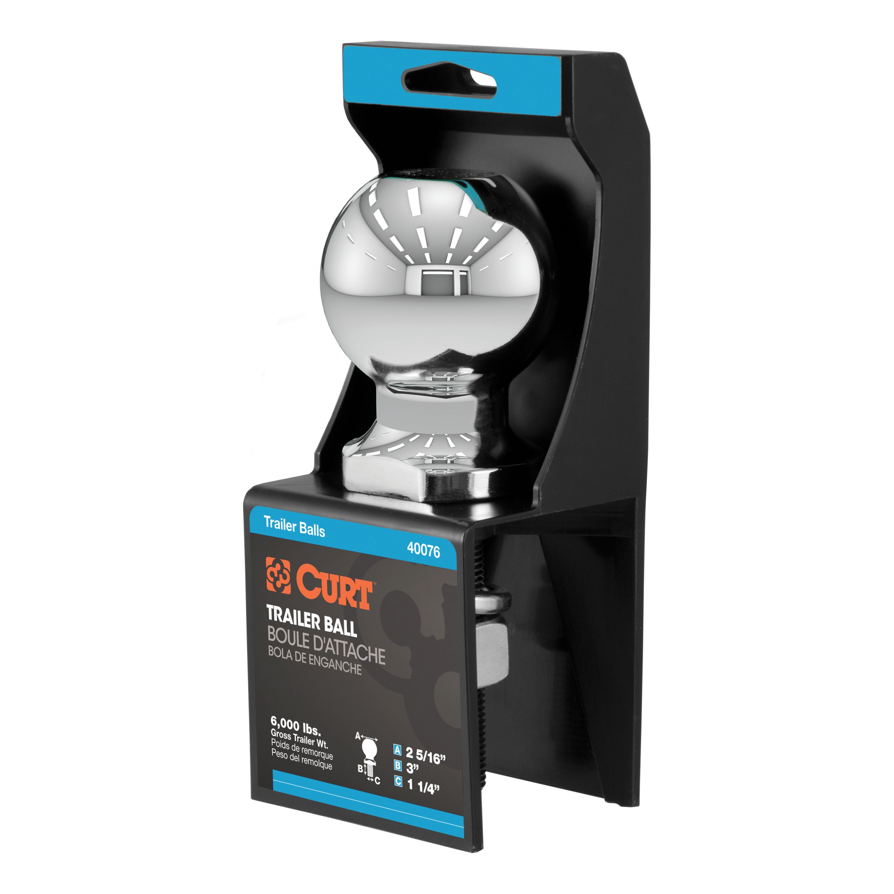 Trailer Hitch Ball,2-5/16 Inch Ball