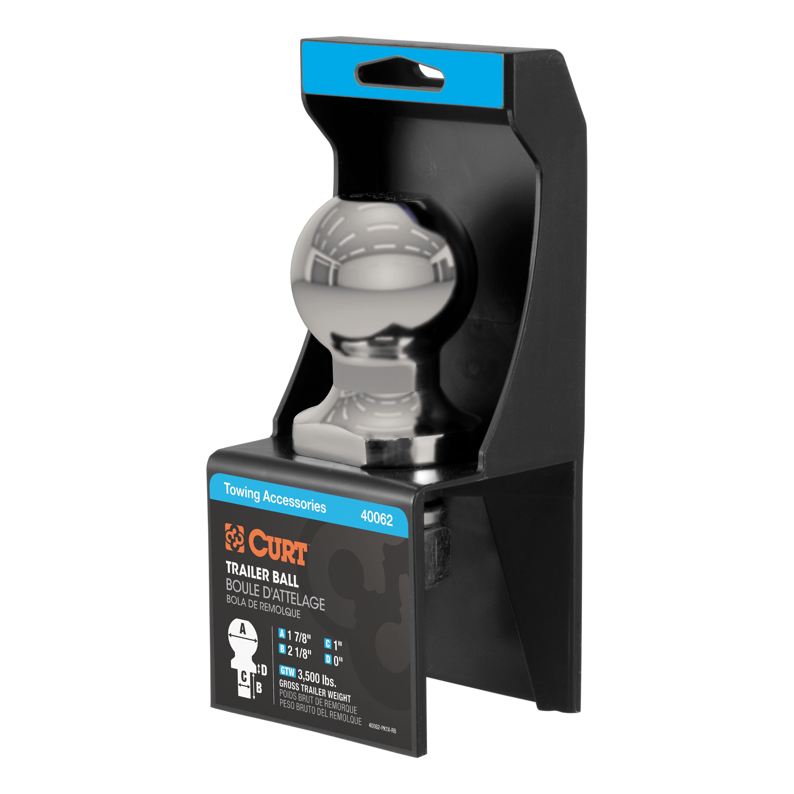 Trailer Hitch Ball,1-7/8 Inch Ball