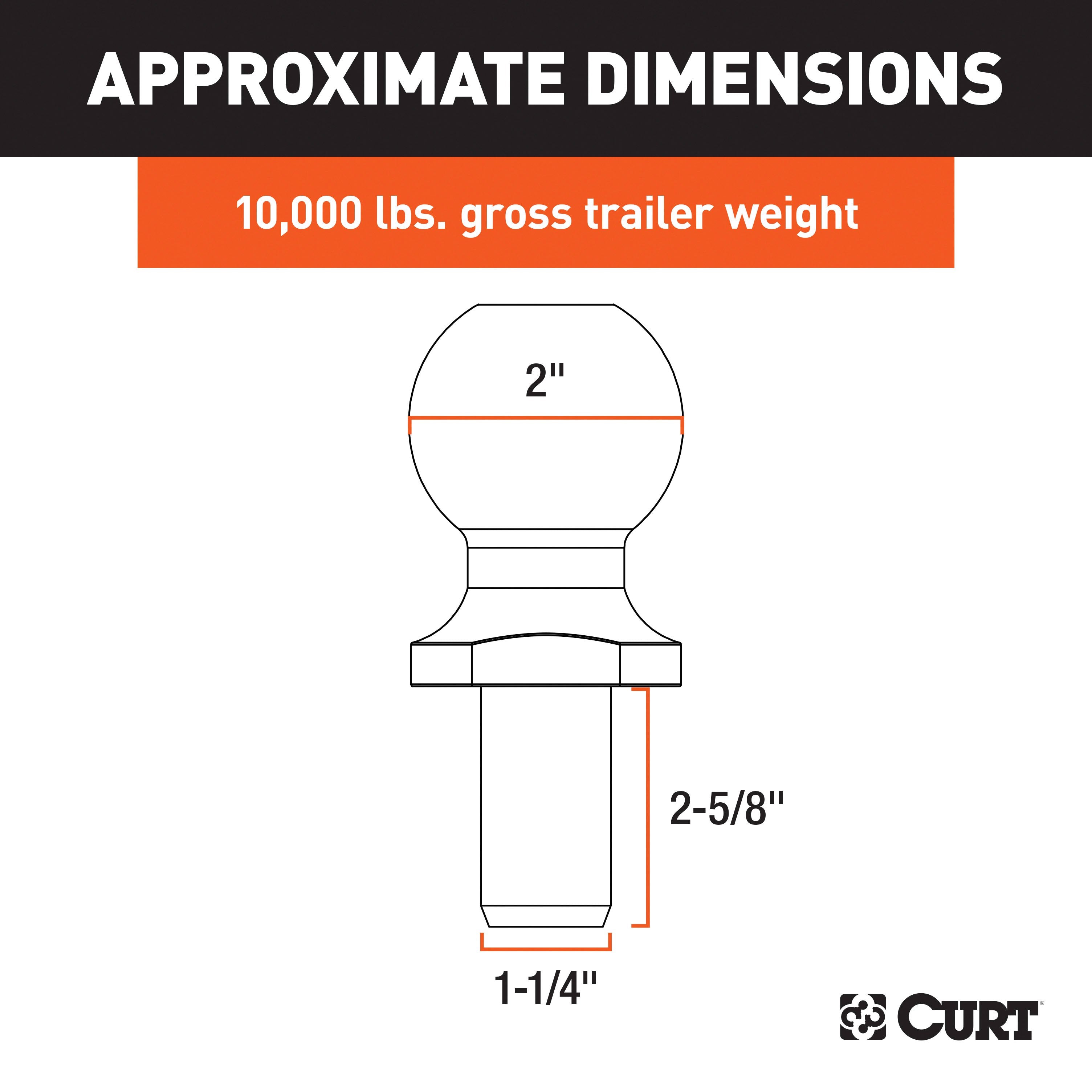 Trailer Hitch Ball,2 Inch Ball