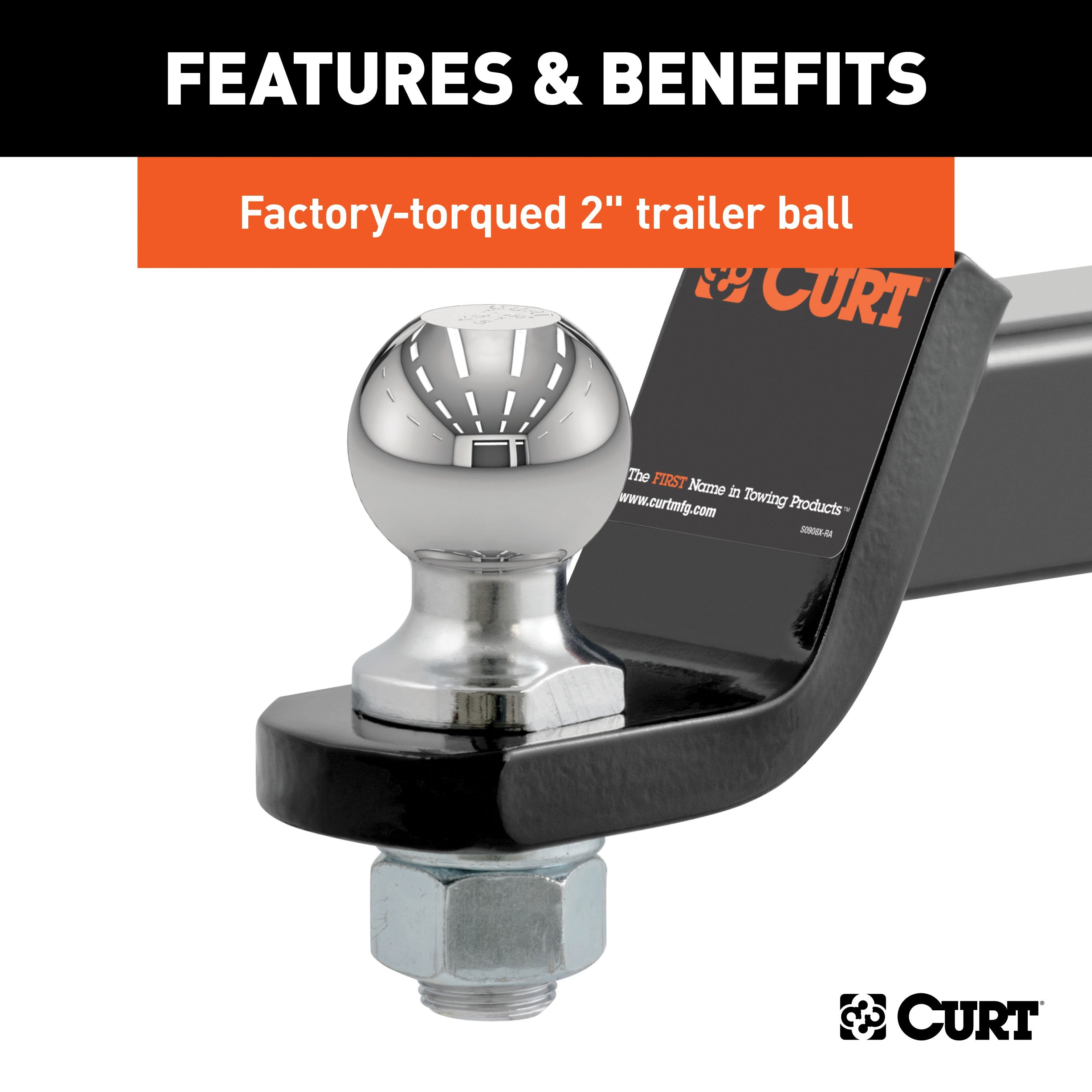 Trailer Hitch Ball Mount,Fixed Ball Mount
