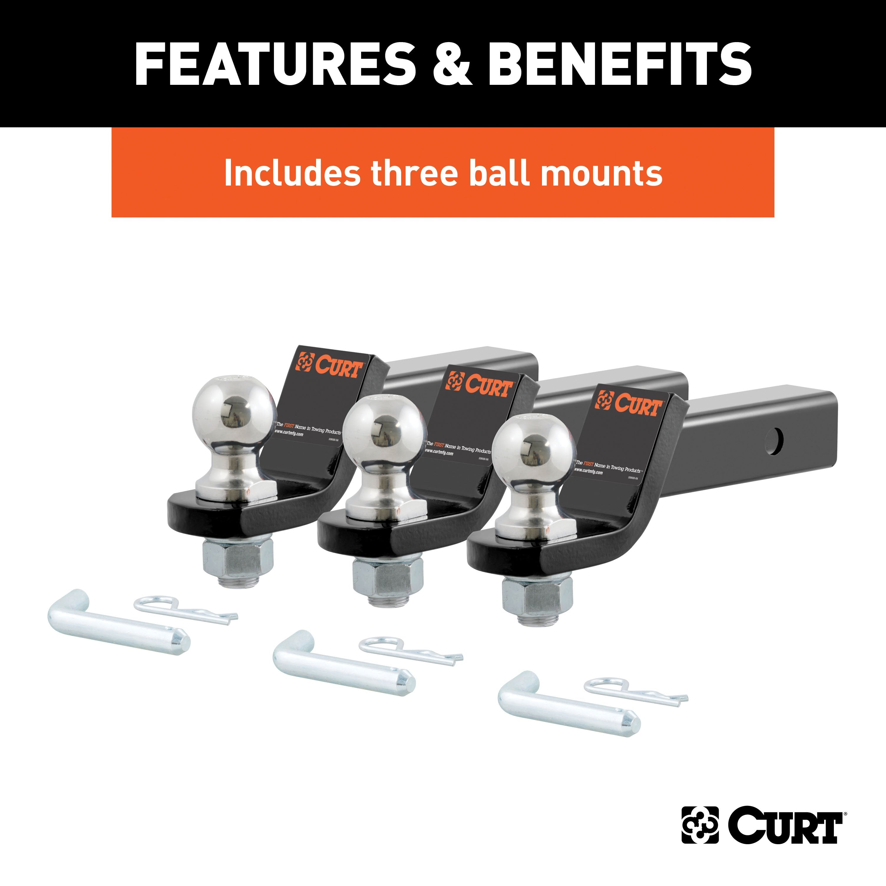 Trailer Hitch Ball Mount,Fixed Ball Mount