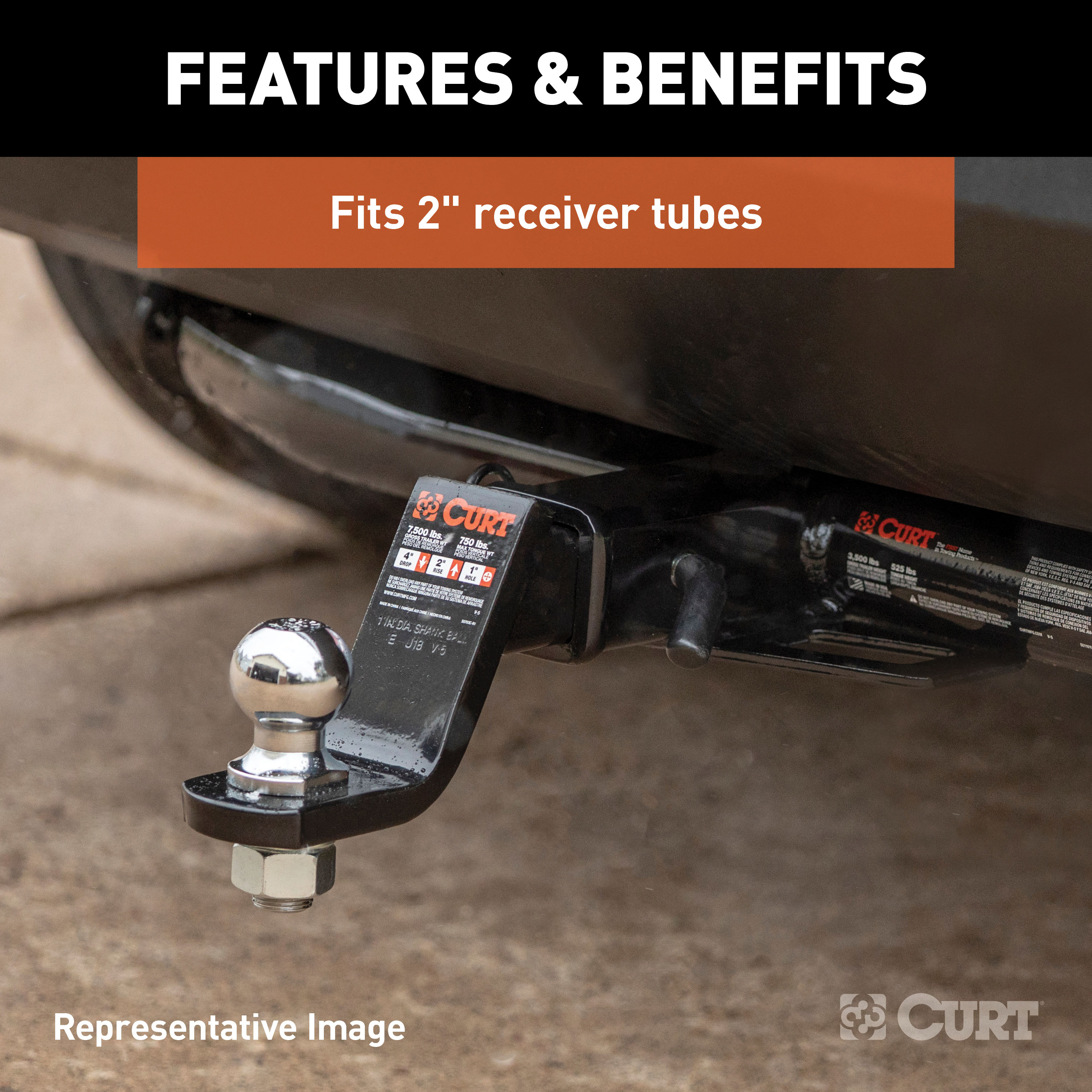 Trailer Hitch Ball Mount,Fixed Ball Mount
