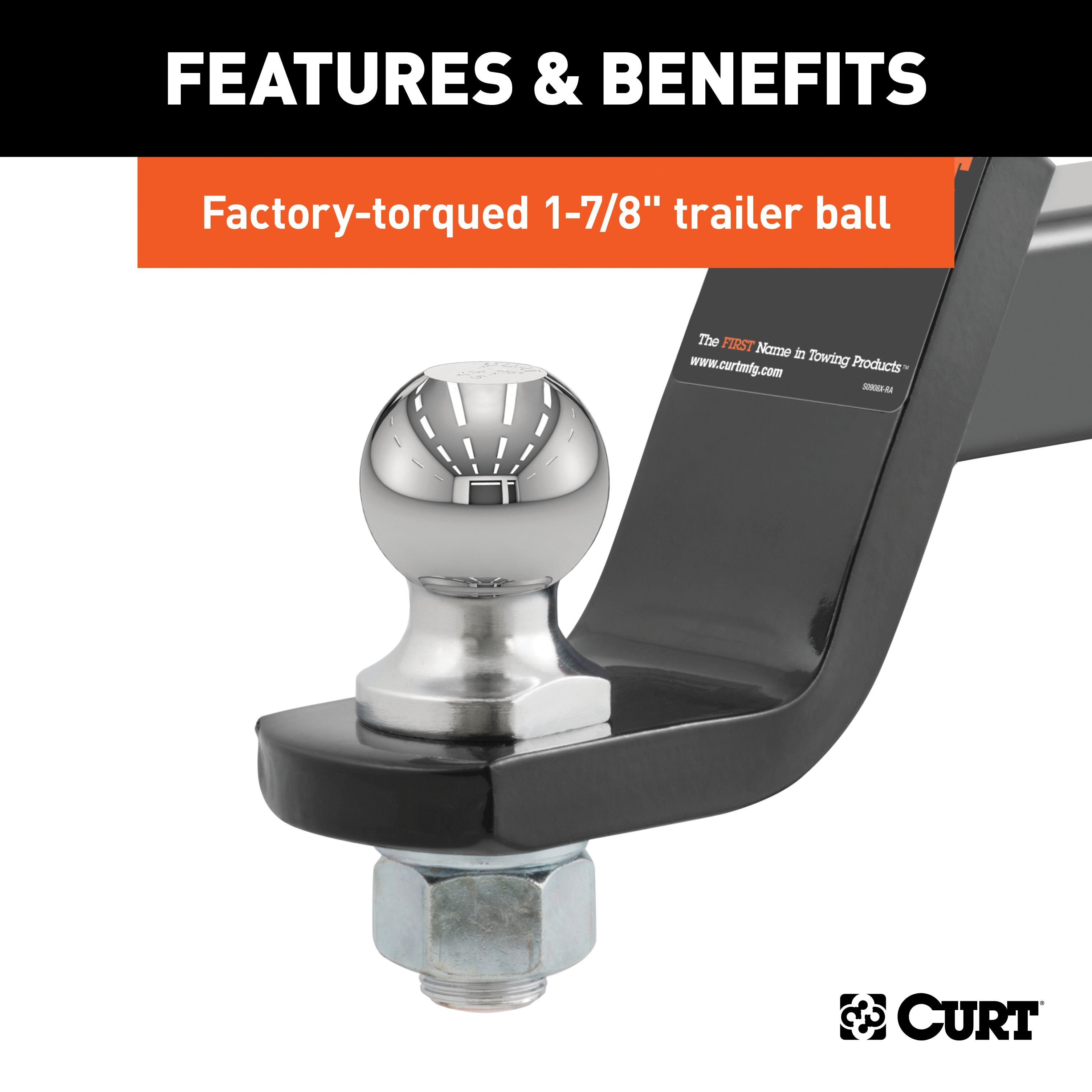 Trailer Hitch Ball Mount,Fixed Ball Mount