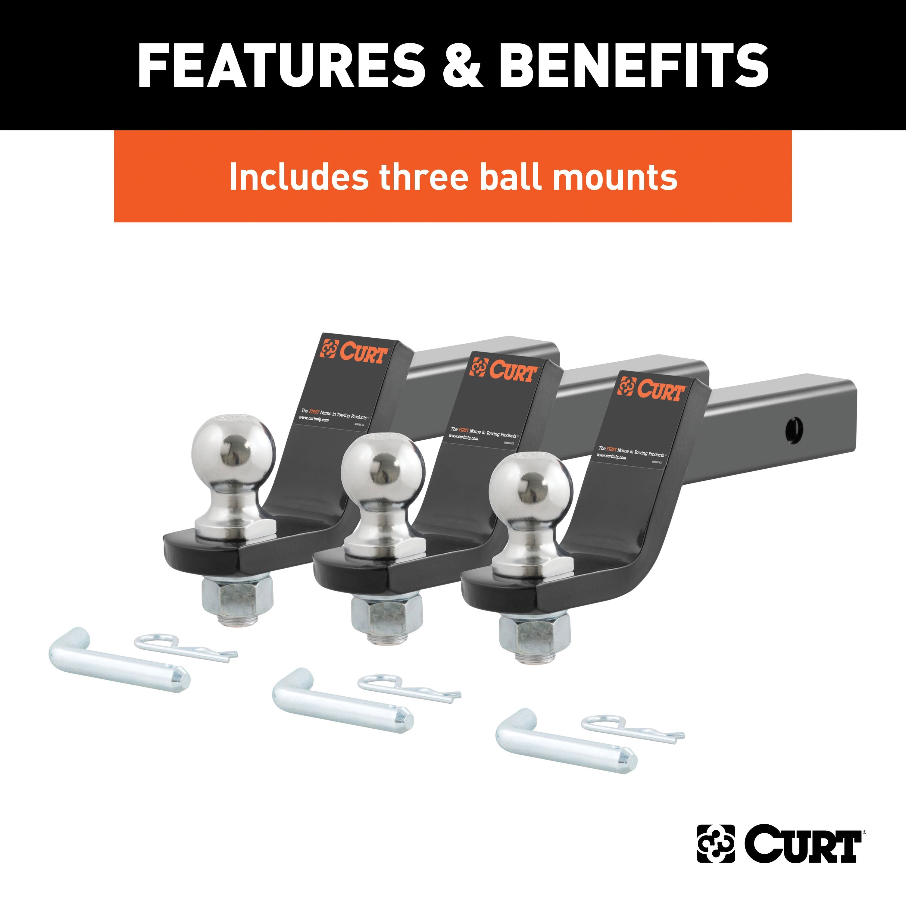 Trailer Hitch Ball Mount,Fixed Ball Mount