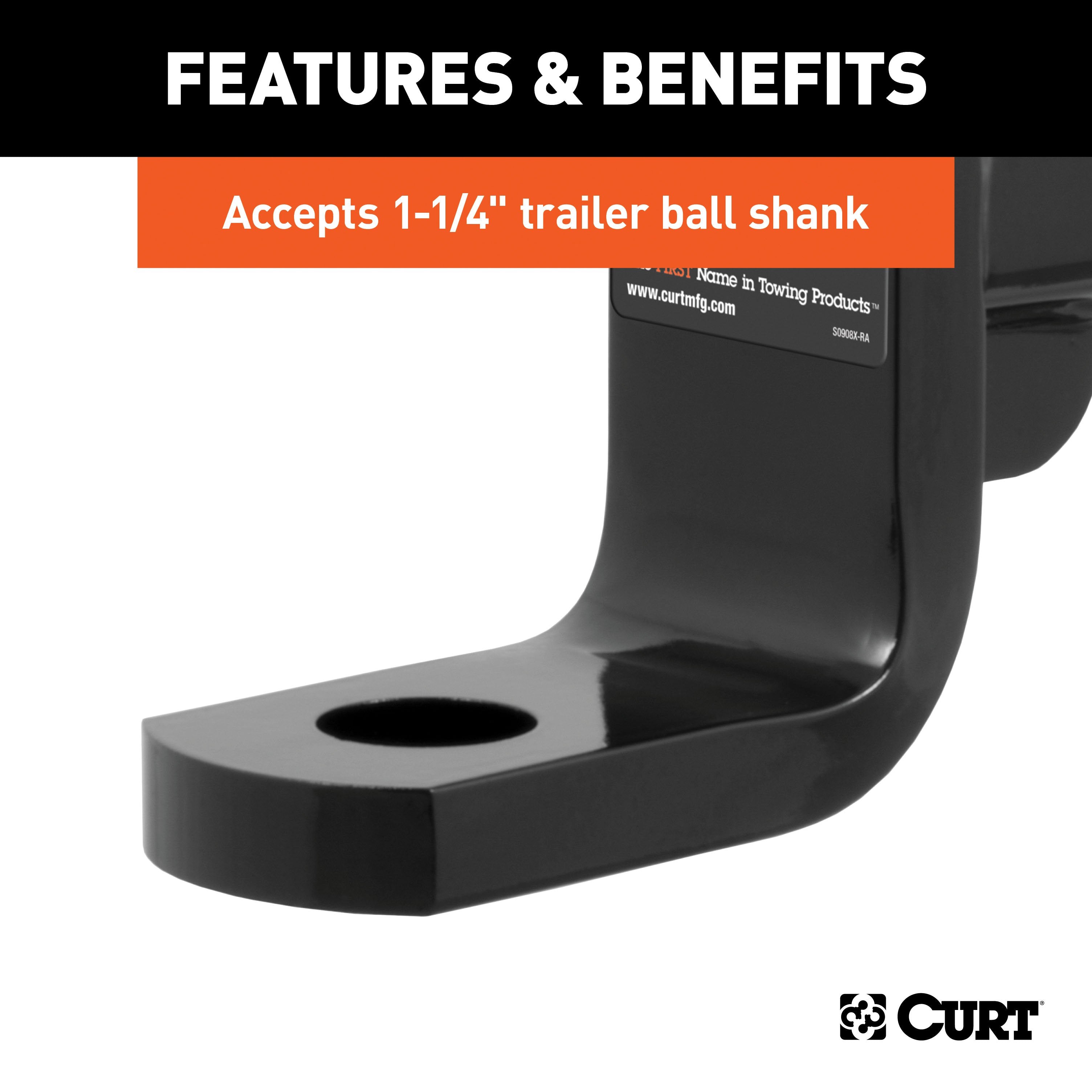 Trailer Hitch Ball Mount,Fixed Ball Mount