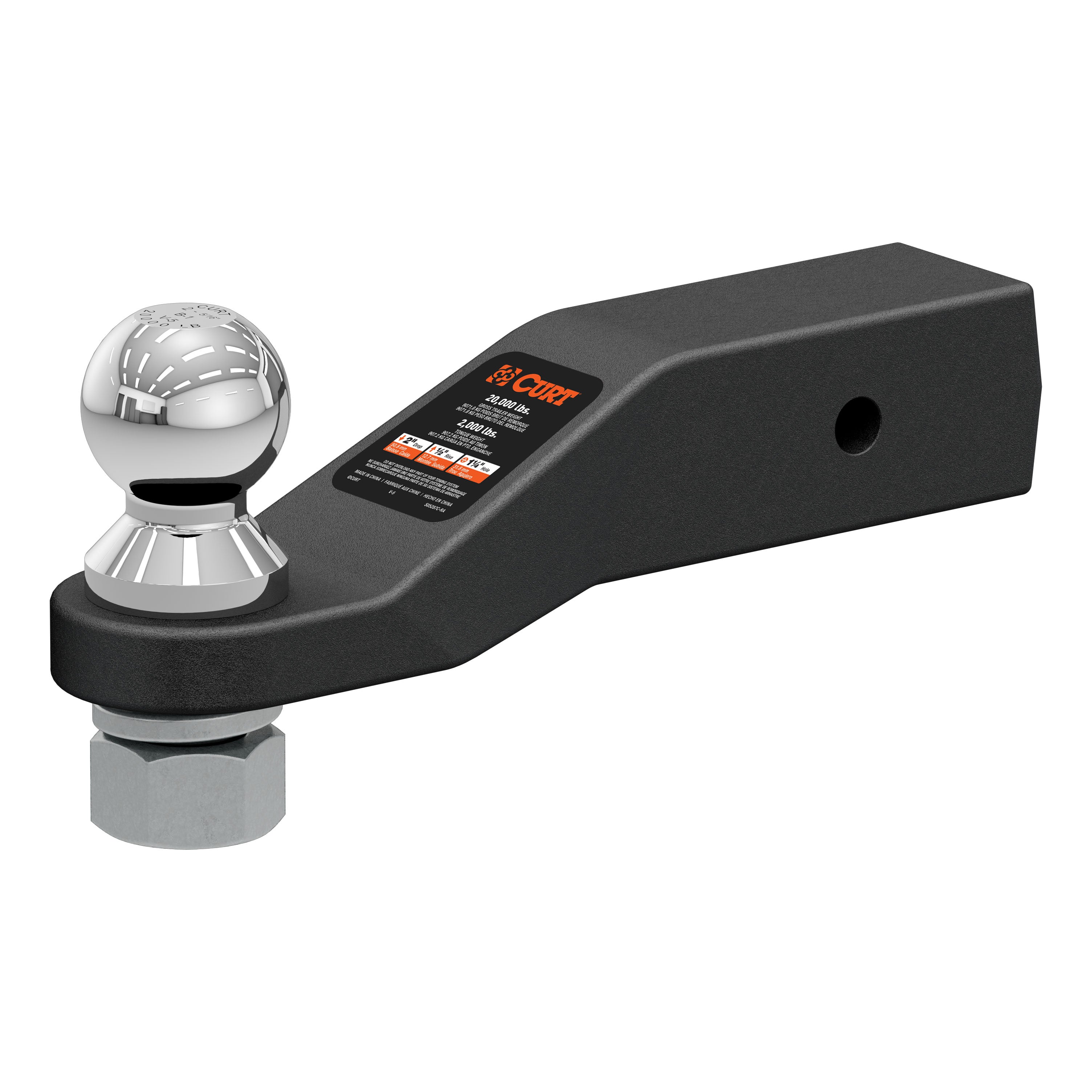 Trailer Hitch Ball Mount,Fixed Ball Mount