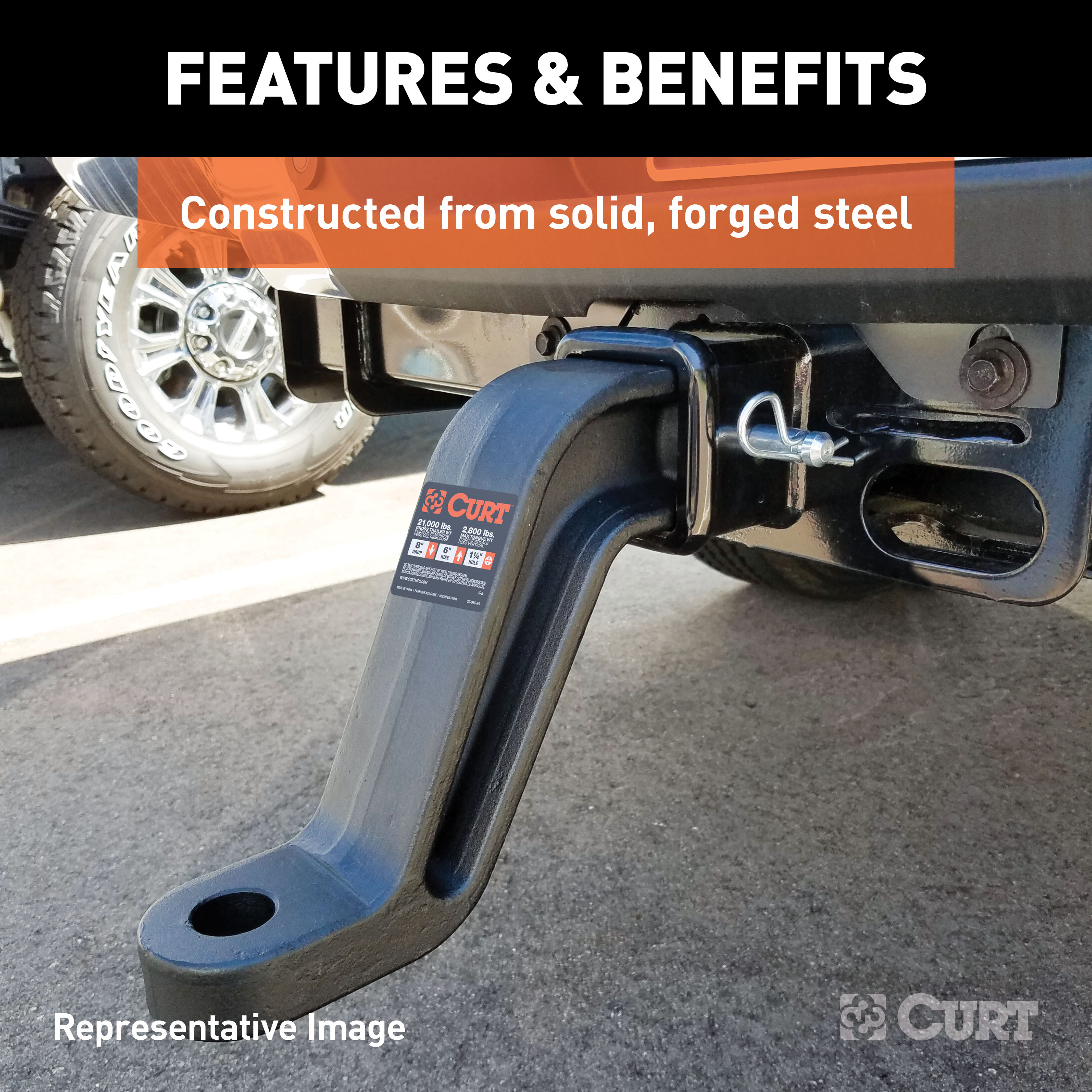Trailer Hitch Ball Mount,Fixed Ball Mount