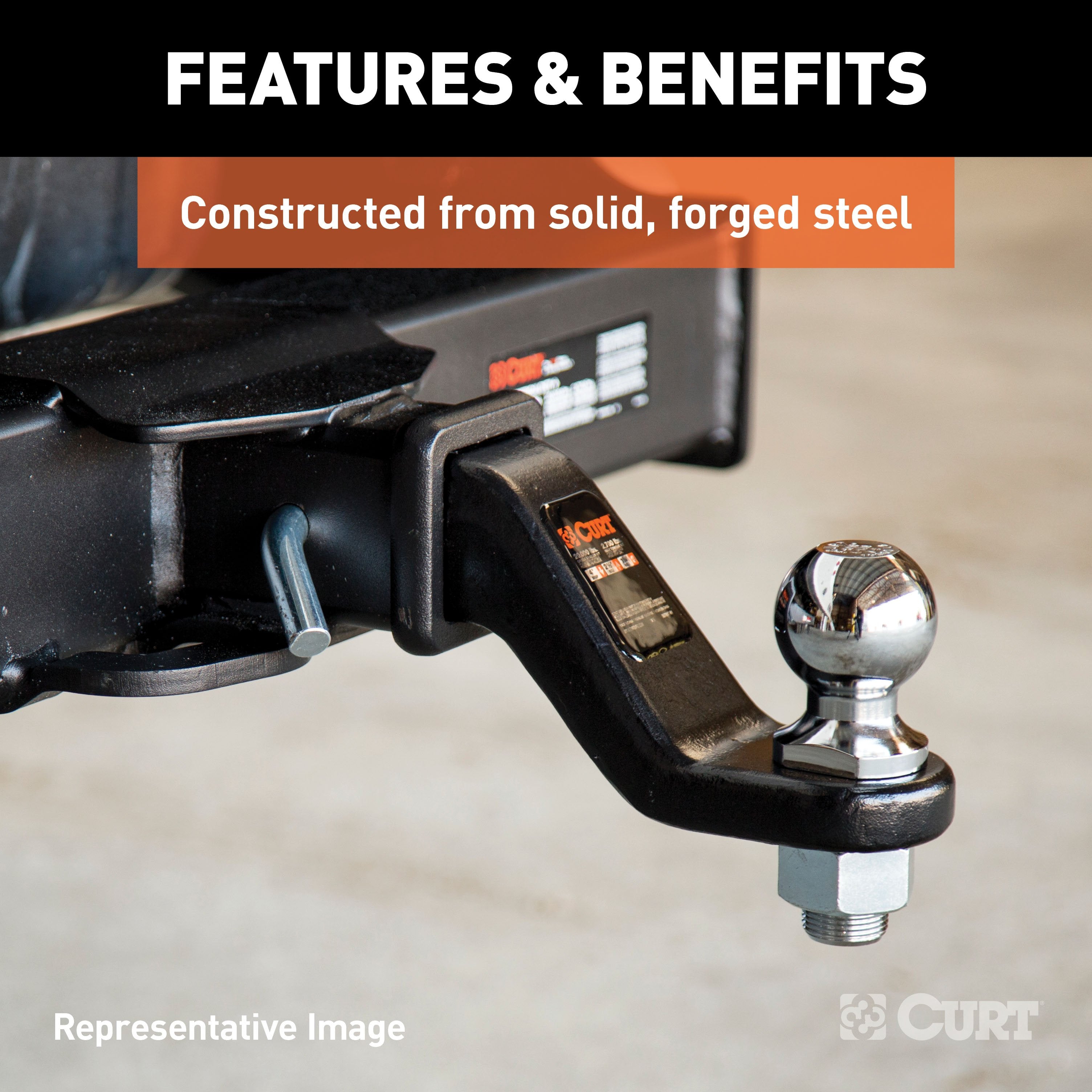 Trailer Hitch Ball Mount,Fixed Ball Mount