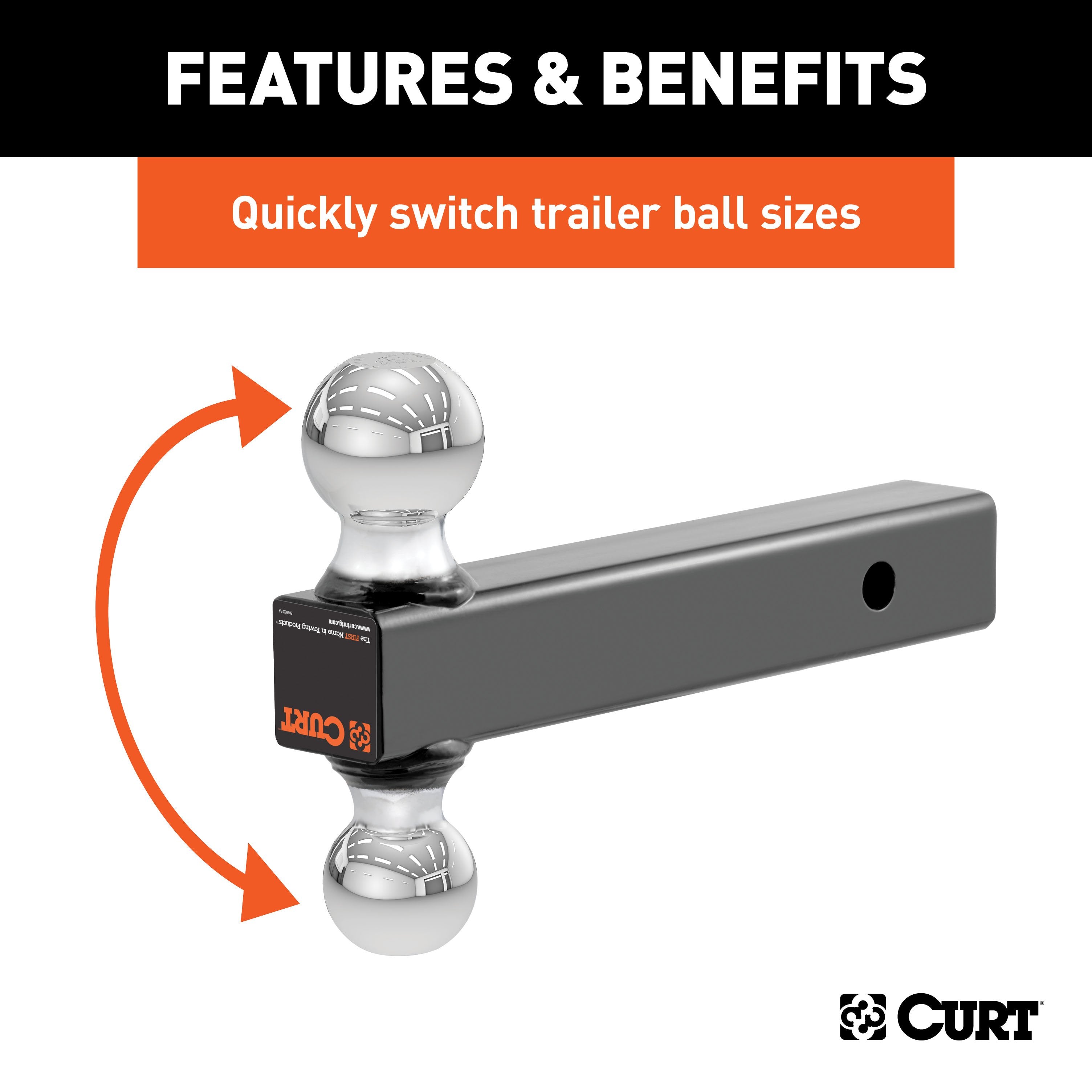 Trailer Hitch Ball Mount,Fixed Ball Mount