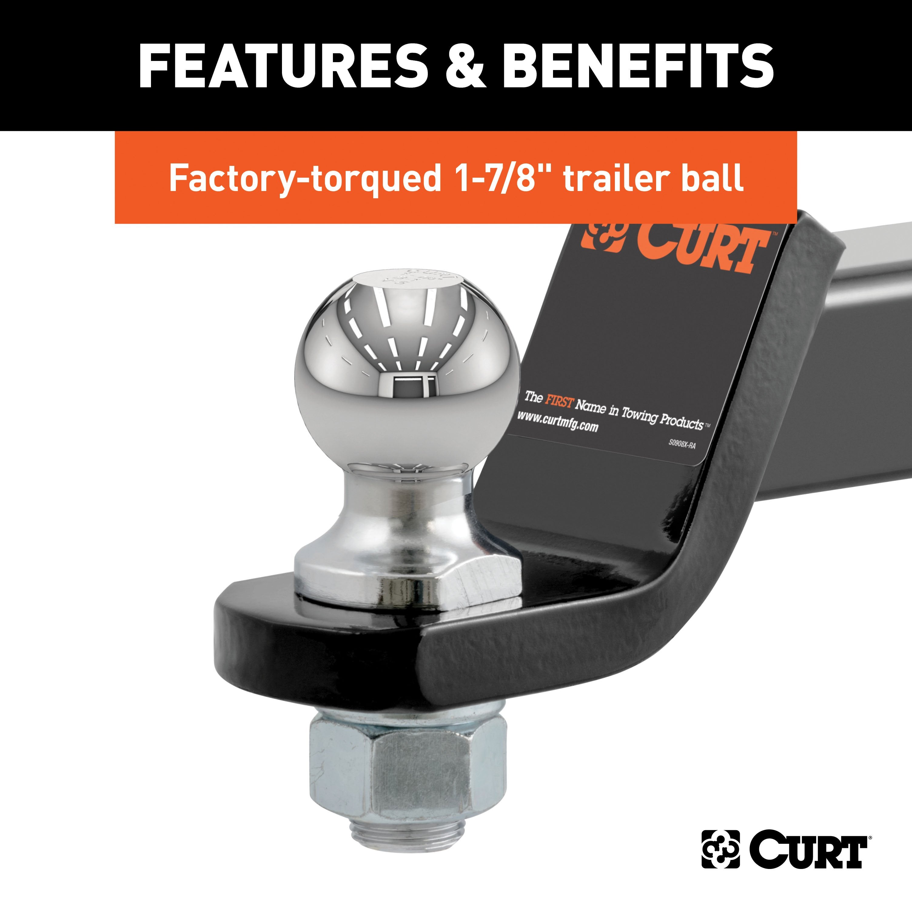 Trailer Hitch Ball Mount,Fixed Ball Mount
