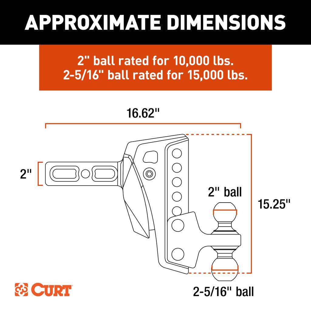 Trailer Hitch Ball Mount,Adjustable Ball Mount