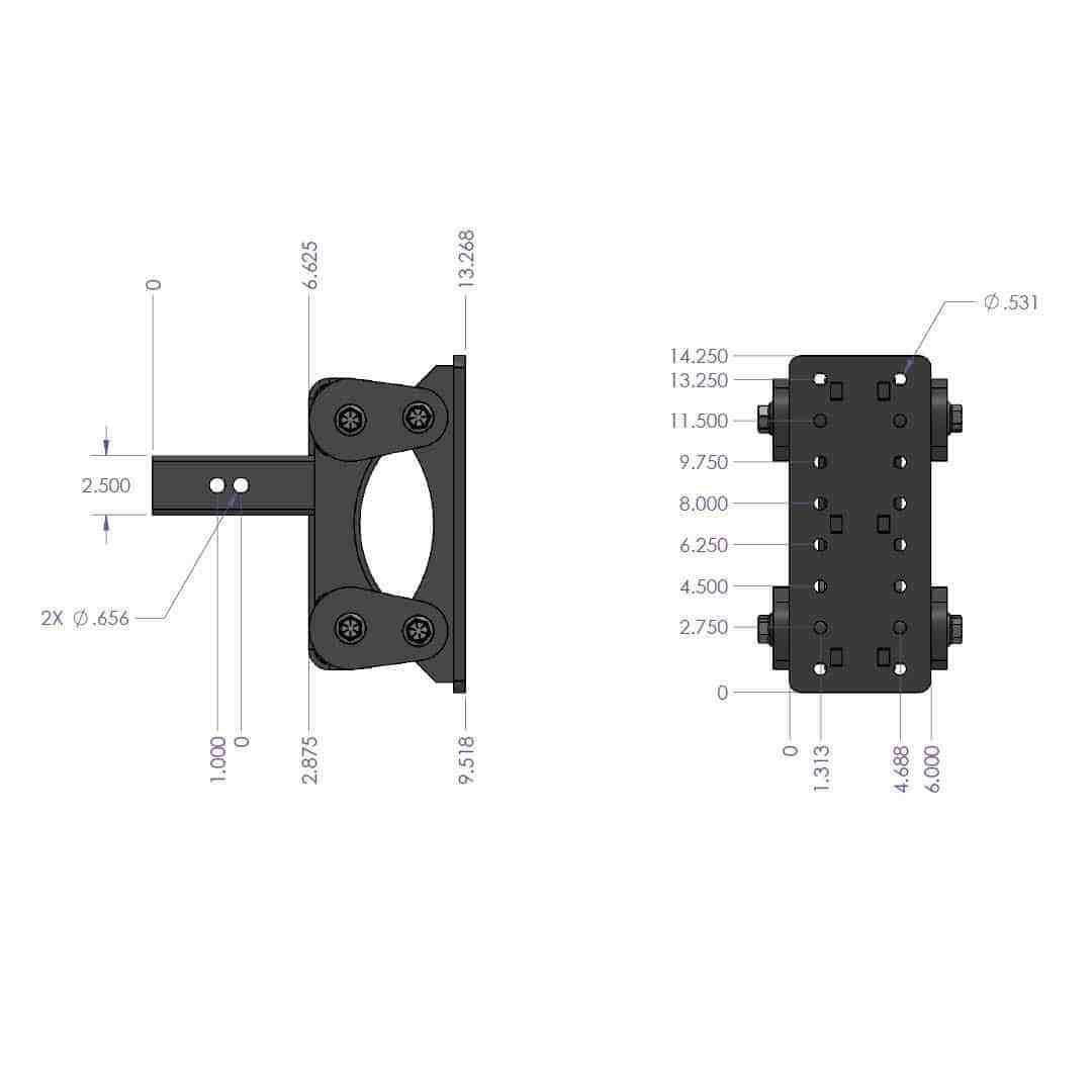 Specialty Towing Components,Pintle Mounting Plate