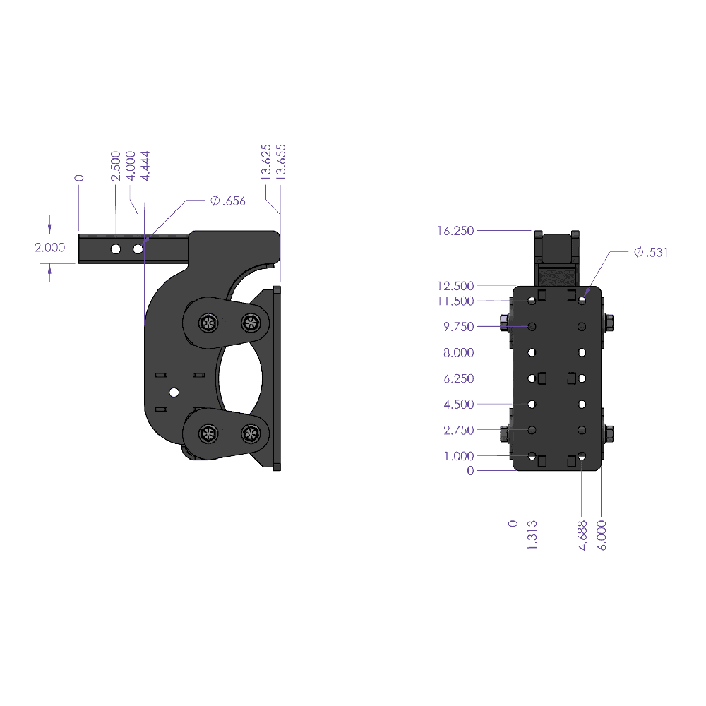 Specialty Towing Components,Pintle Mounting Plate