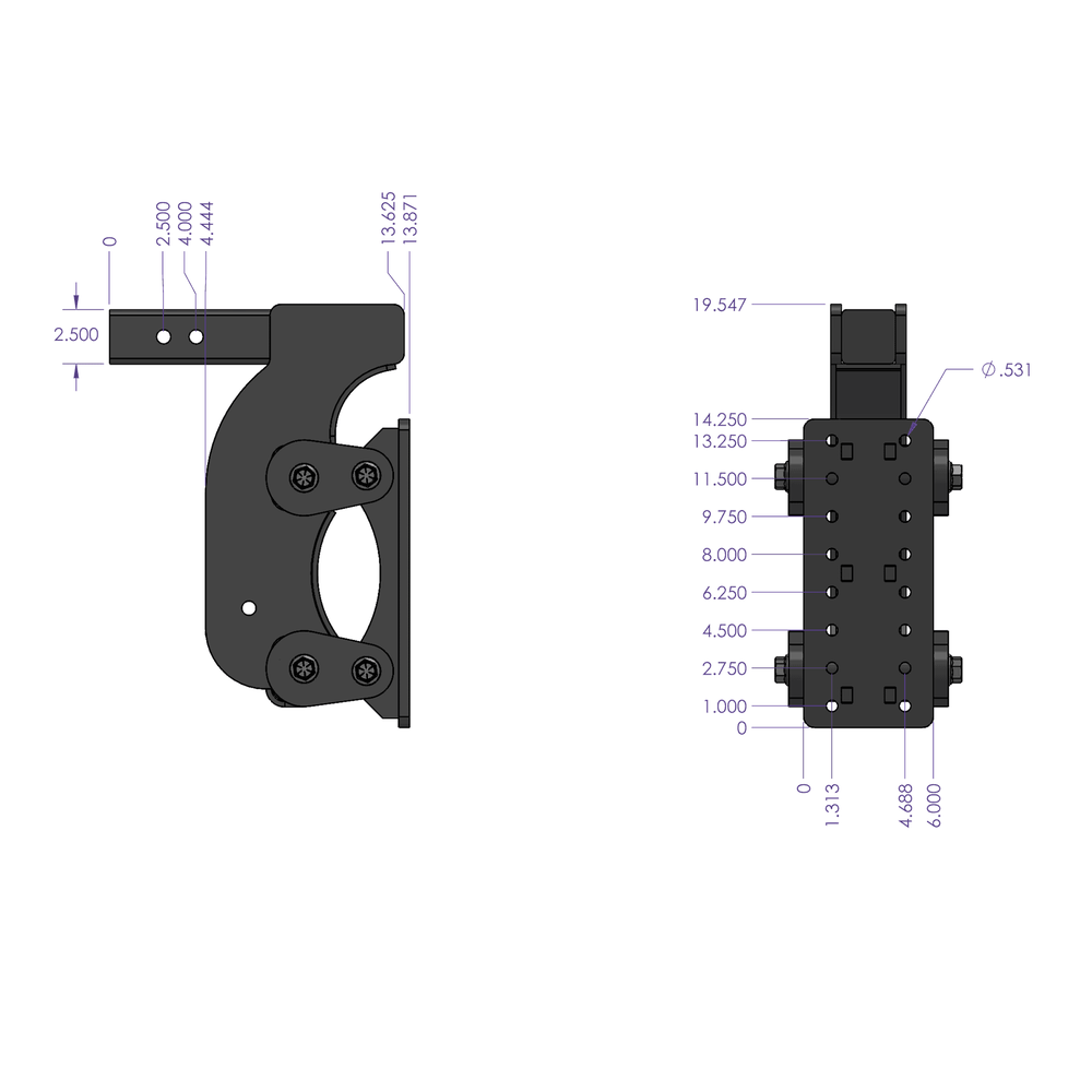 Specialty Towing Components,Pintle Mounting Plate