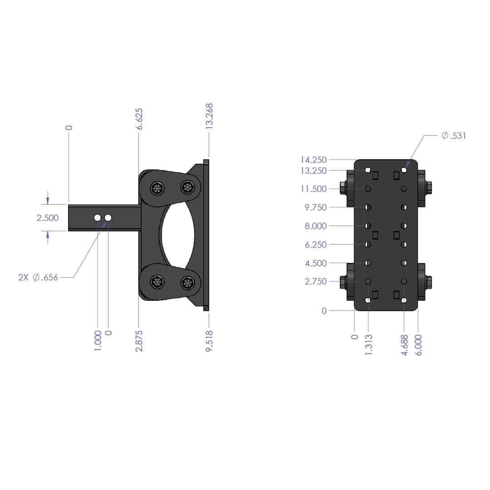 Specialty Towing Components,Pintle Mounting Plate