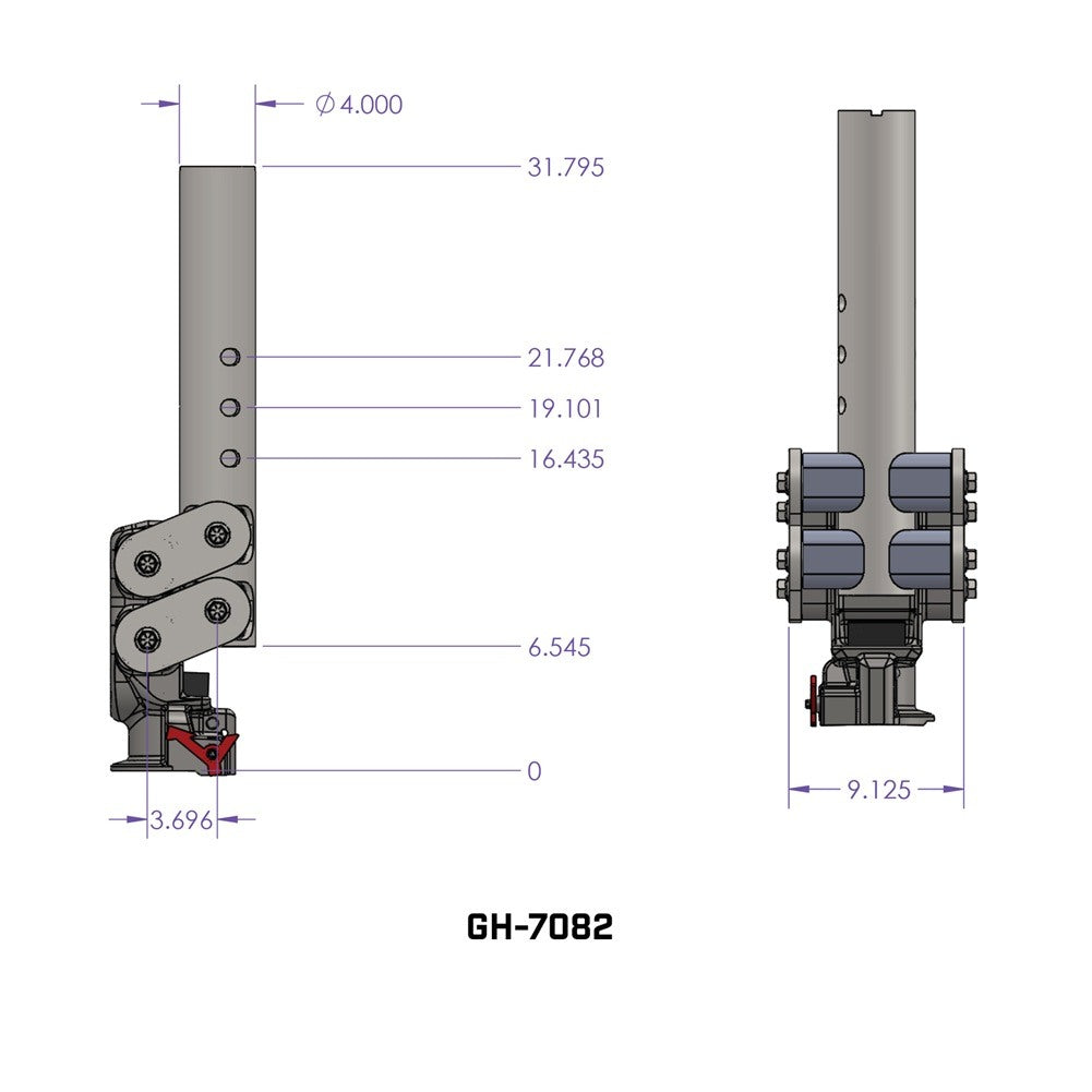 Gooseneck Trailer Coupler,Round Coupler 2-5/16 Inch Ball