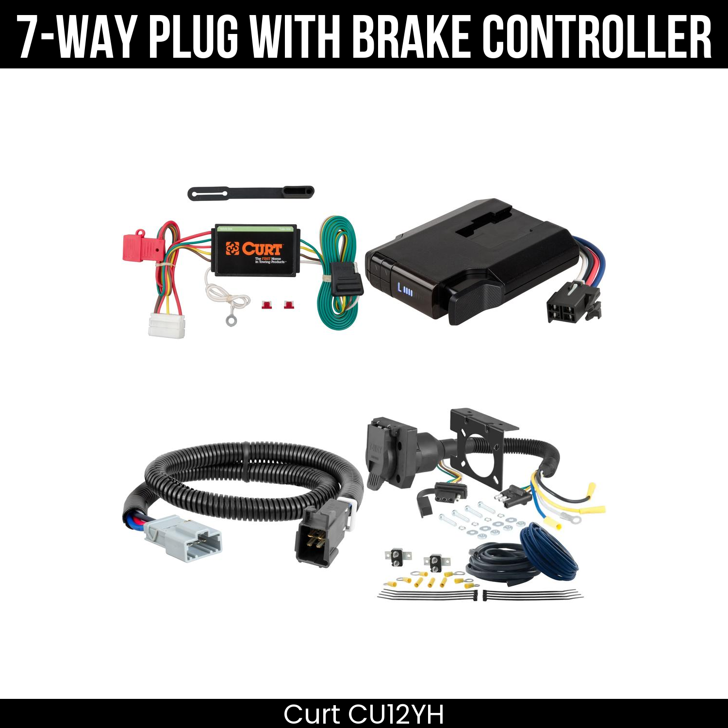 Trailer Wiring 7-Way Plug w/ Bracket , Venturer Brake Control