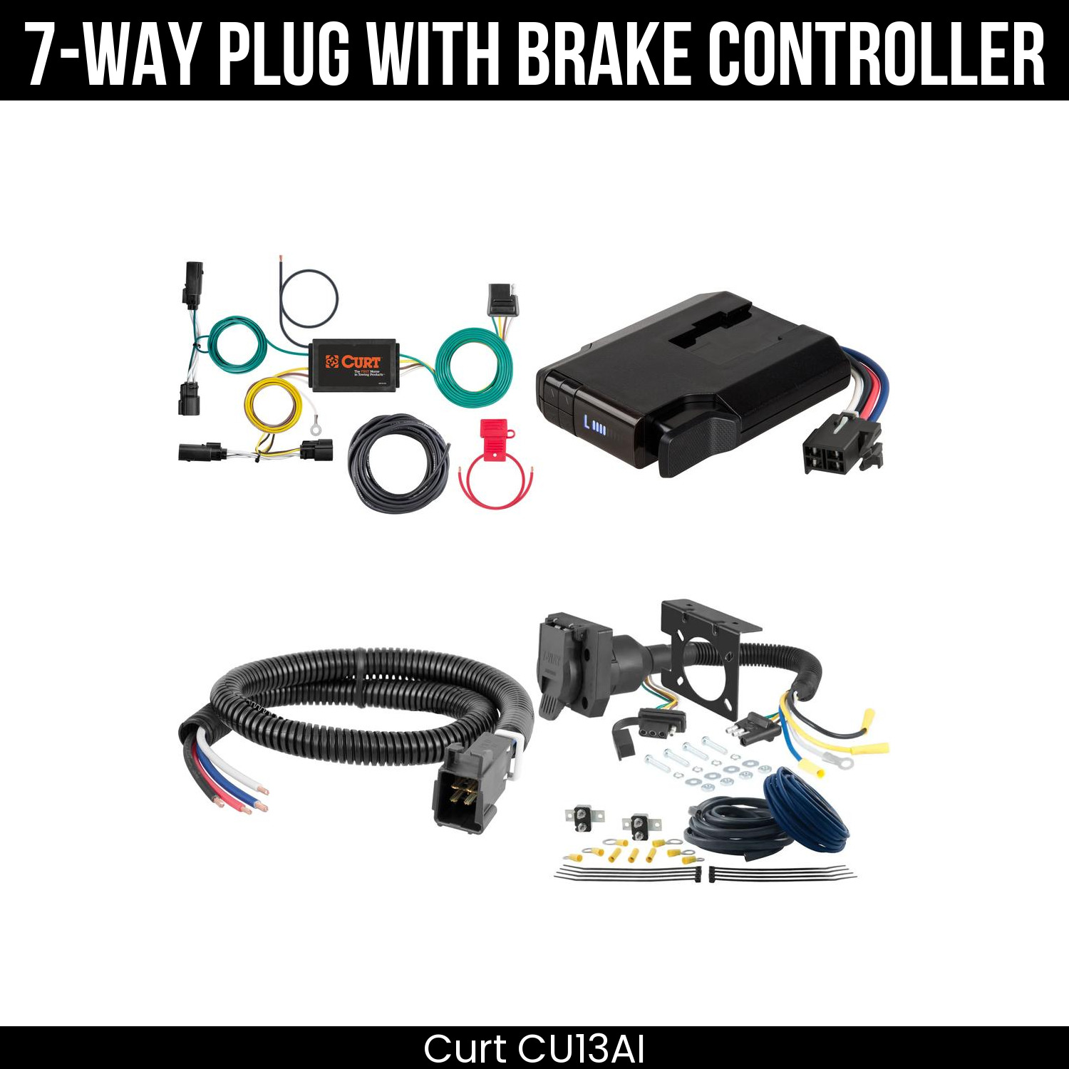 Trailer Wiring 7-Way Plug w/ Bracket , Venturer Brake Control