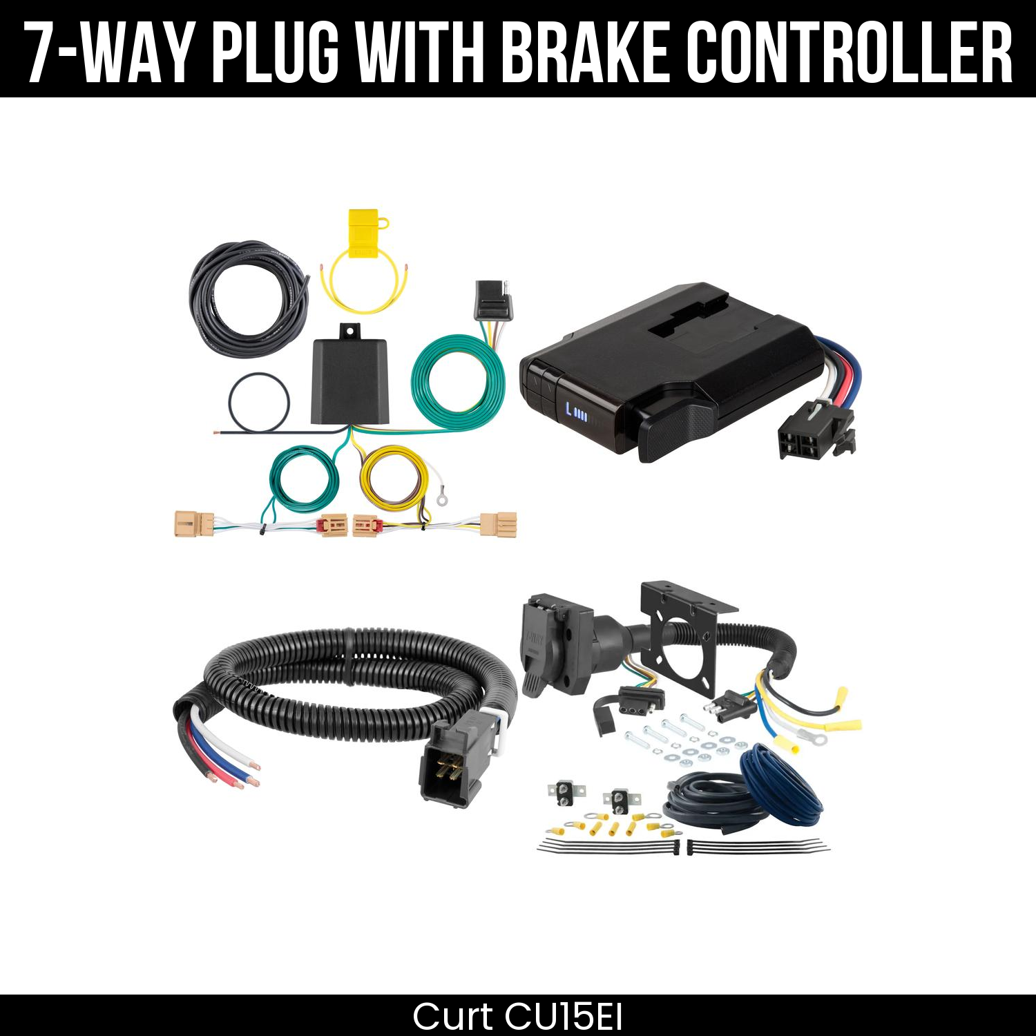 Trailer Wiring 7-Way Plug w/ Bracket , Venturer Brake Control