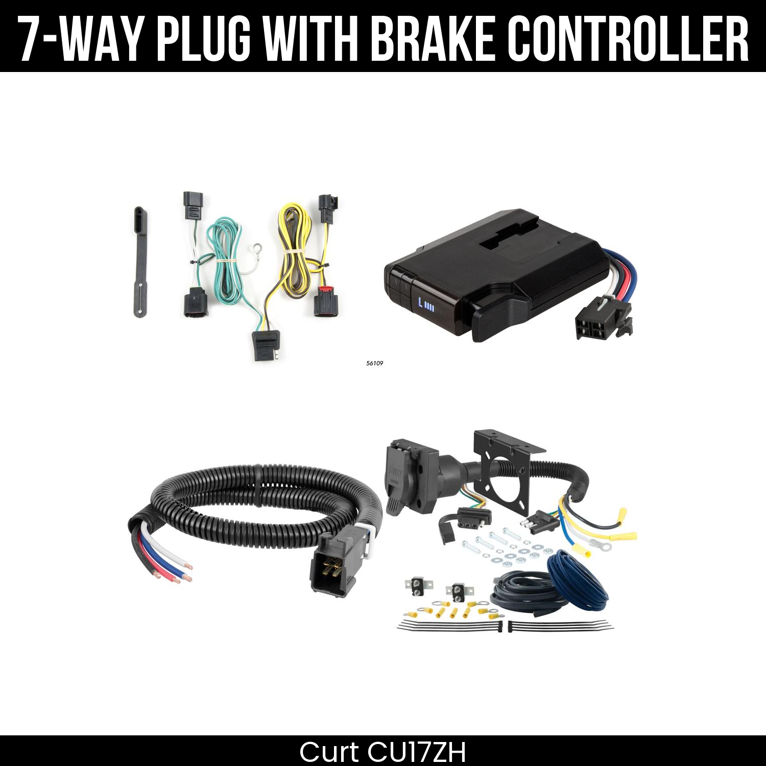 Trailer Wiring 7-Way Plug w/ Bracket , Venturer Brake Control