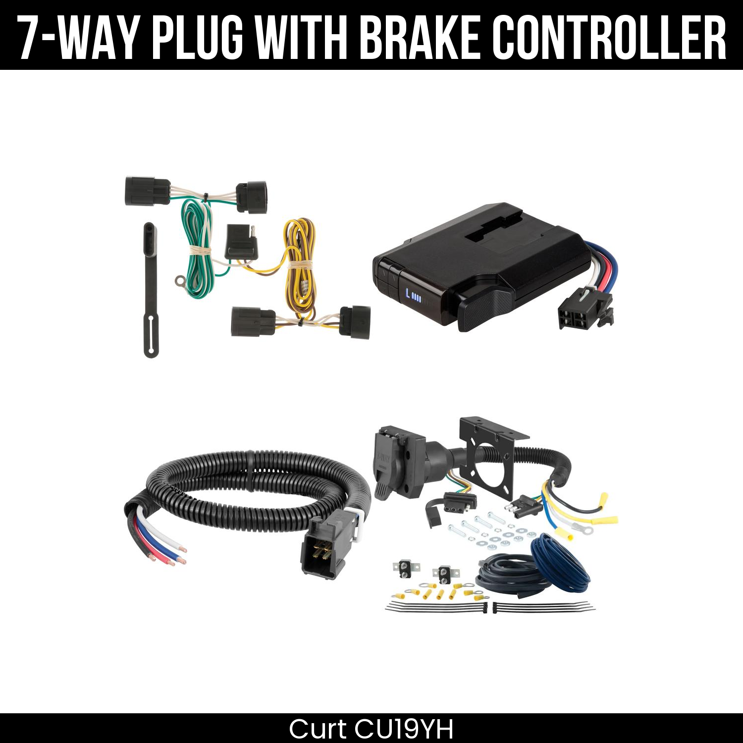 Trailer Wiring 7-Way Plug w/ Bracket , Venturer Brake Control