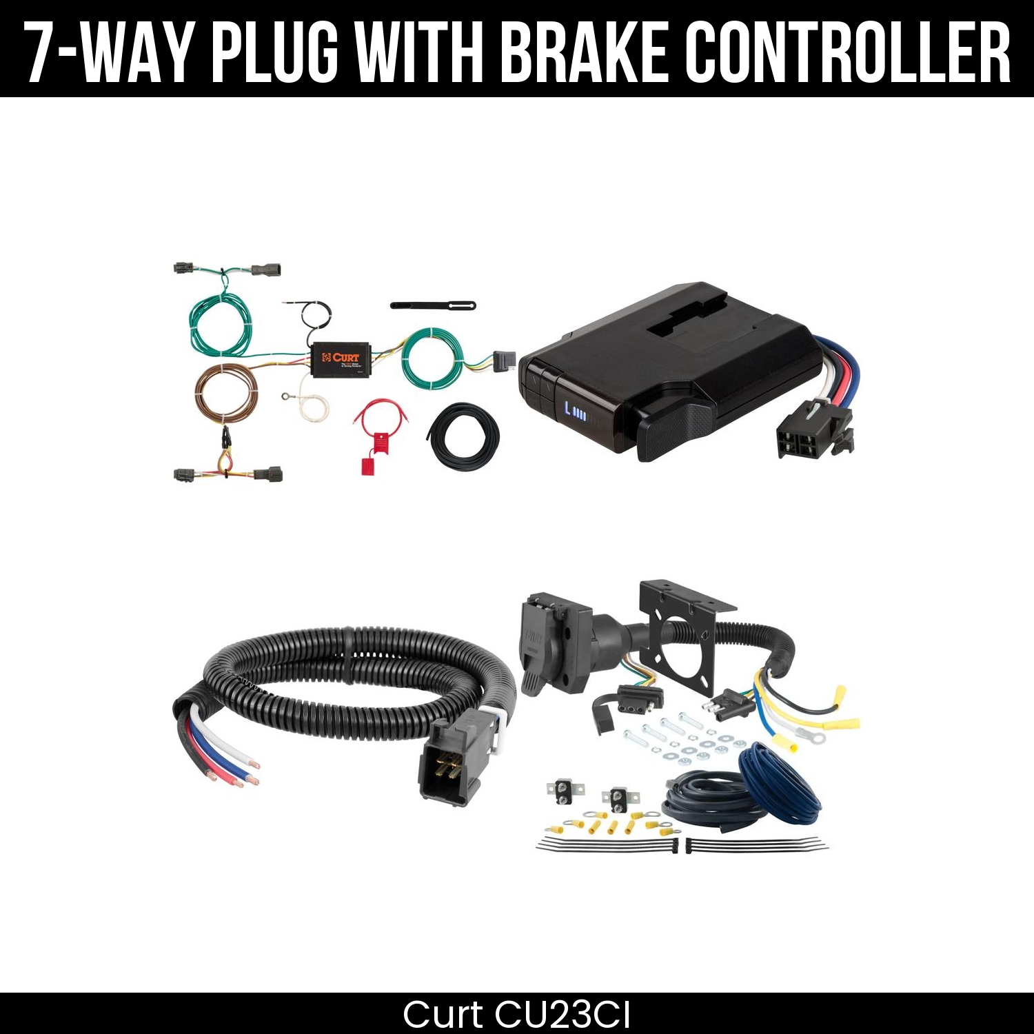 Trailer Wiring 7-Way Plug w/ Bracket , Venturer Brake Control