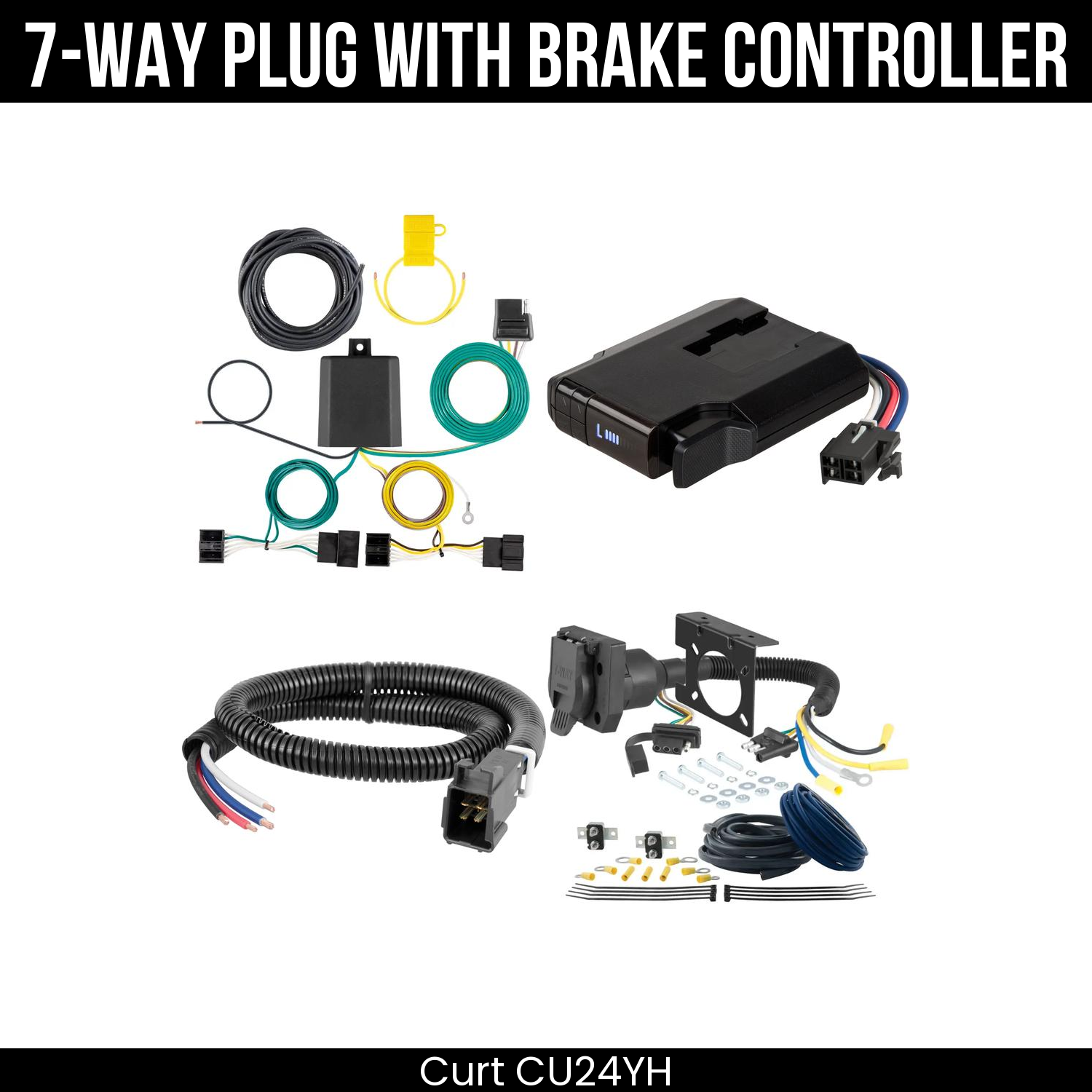 Trailer Wiring 7-Way Plug w/ Bracket , Venturer Brake Control