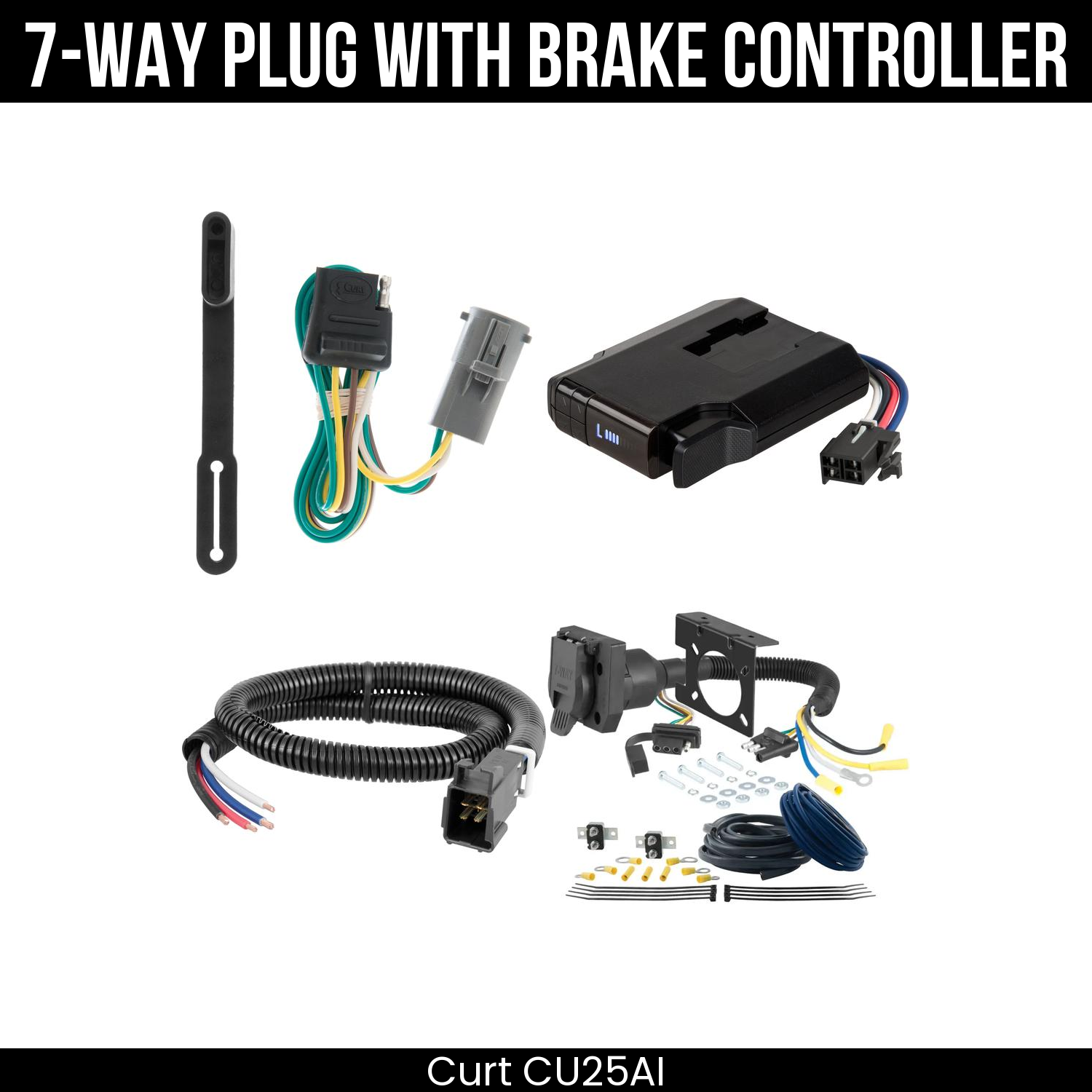 Trailer Wiring 7-Way Plug w/ Bracket , Venturer Brake Control