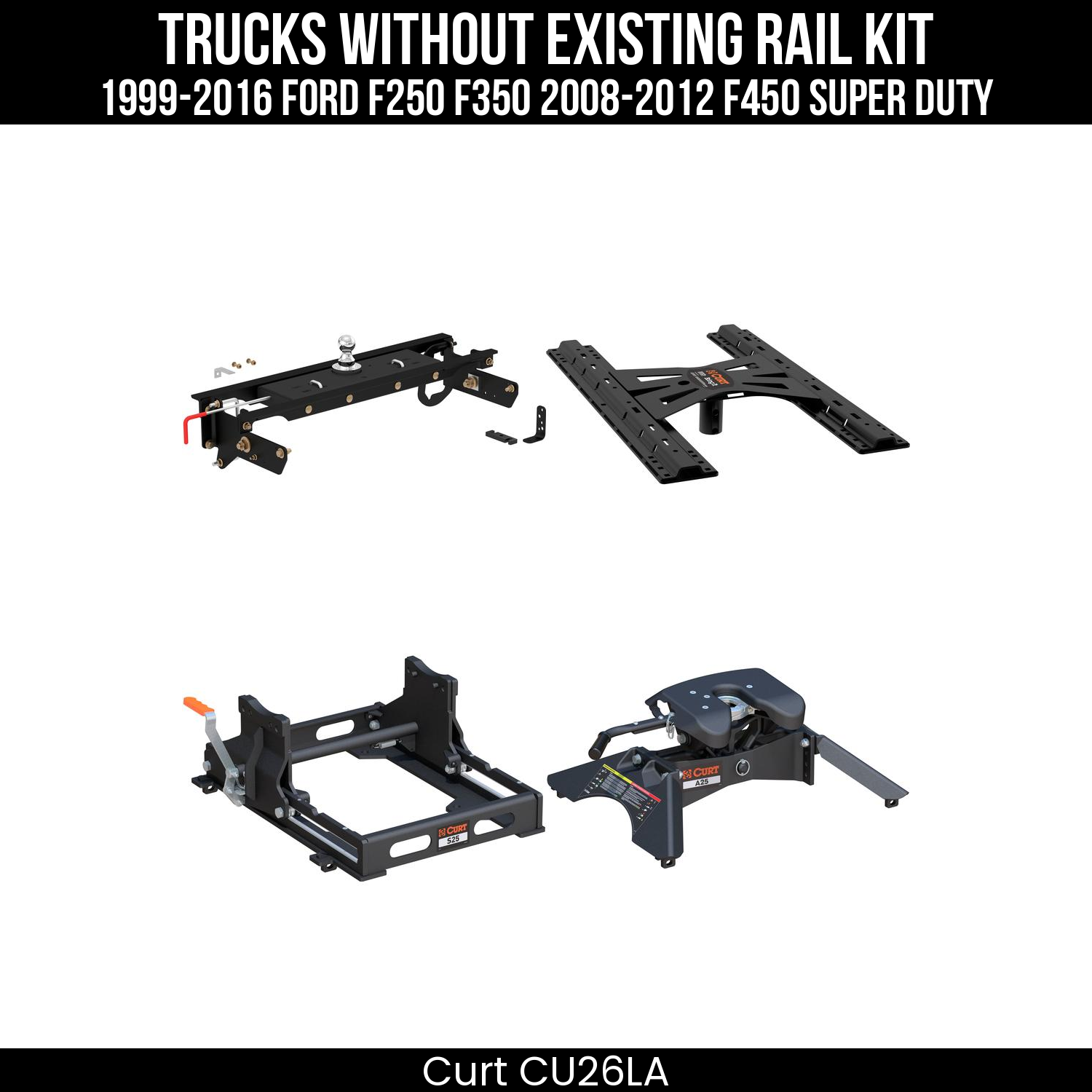 Under-Bed Gooseneck Install Brackets,Double Lock Gooseneck Hitch,X5 Gooseneck-5th Wheel Adapter,S25 5th Wheel Slider 25K,Replacement 5th Wheel Legs,A25 5th Wheel Hitch Head