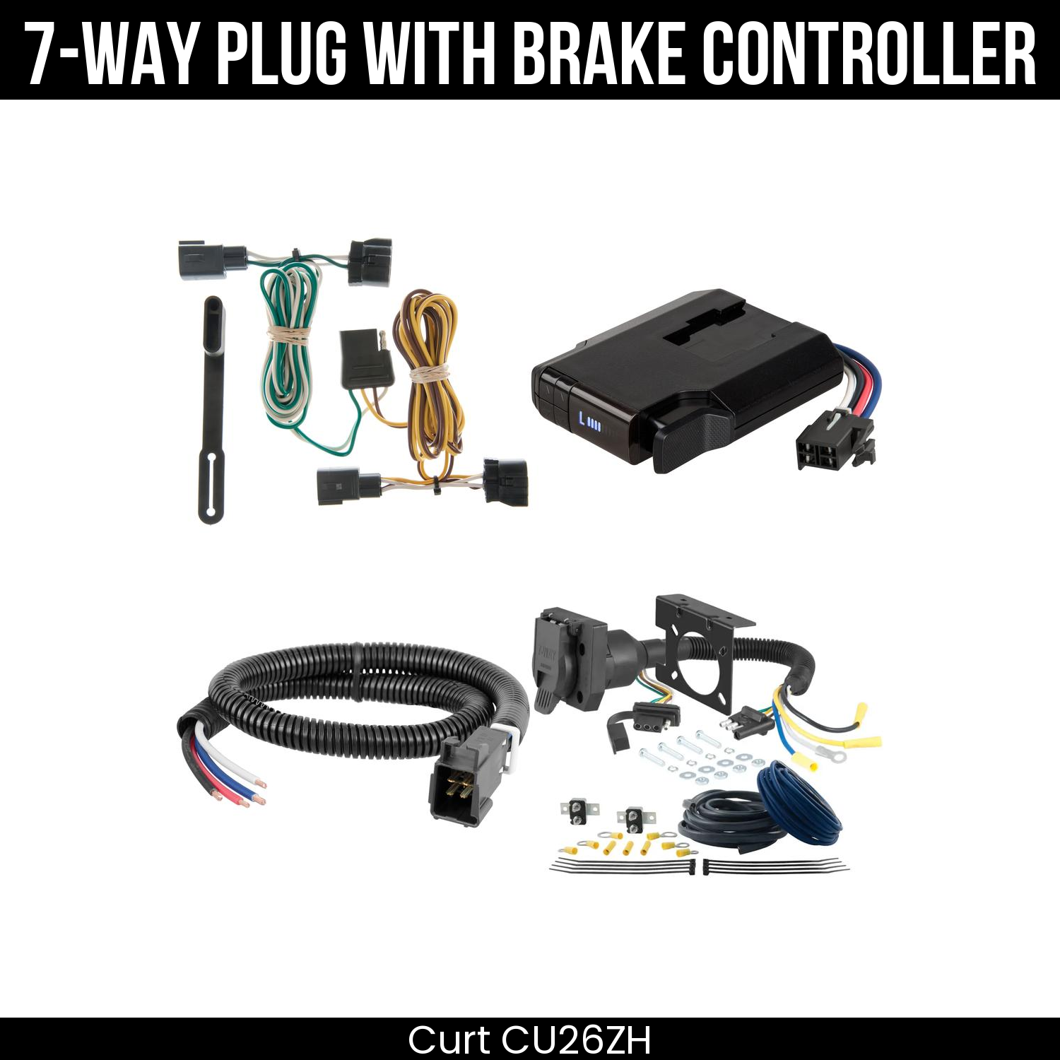 Trailer Wiring 7-Way Plug w/ Bracket , Venturer Brake Control