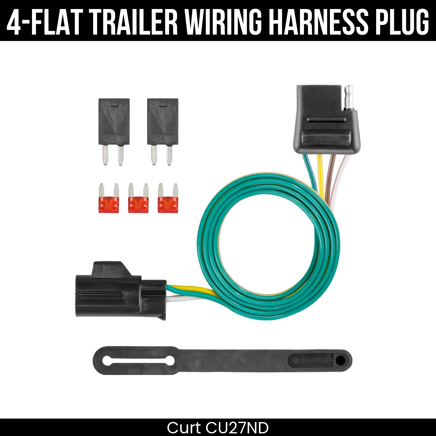 Trailer Wiring 4-Flat Plug Only