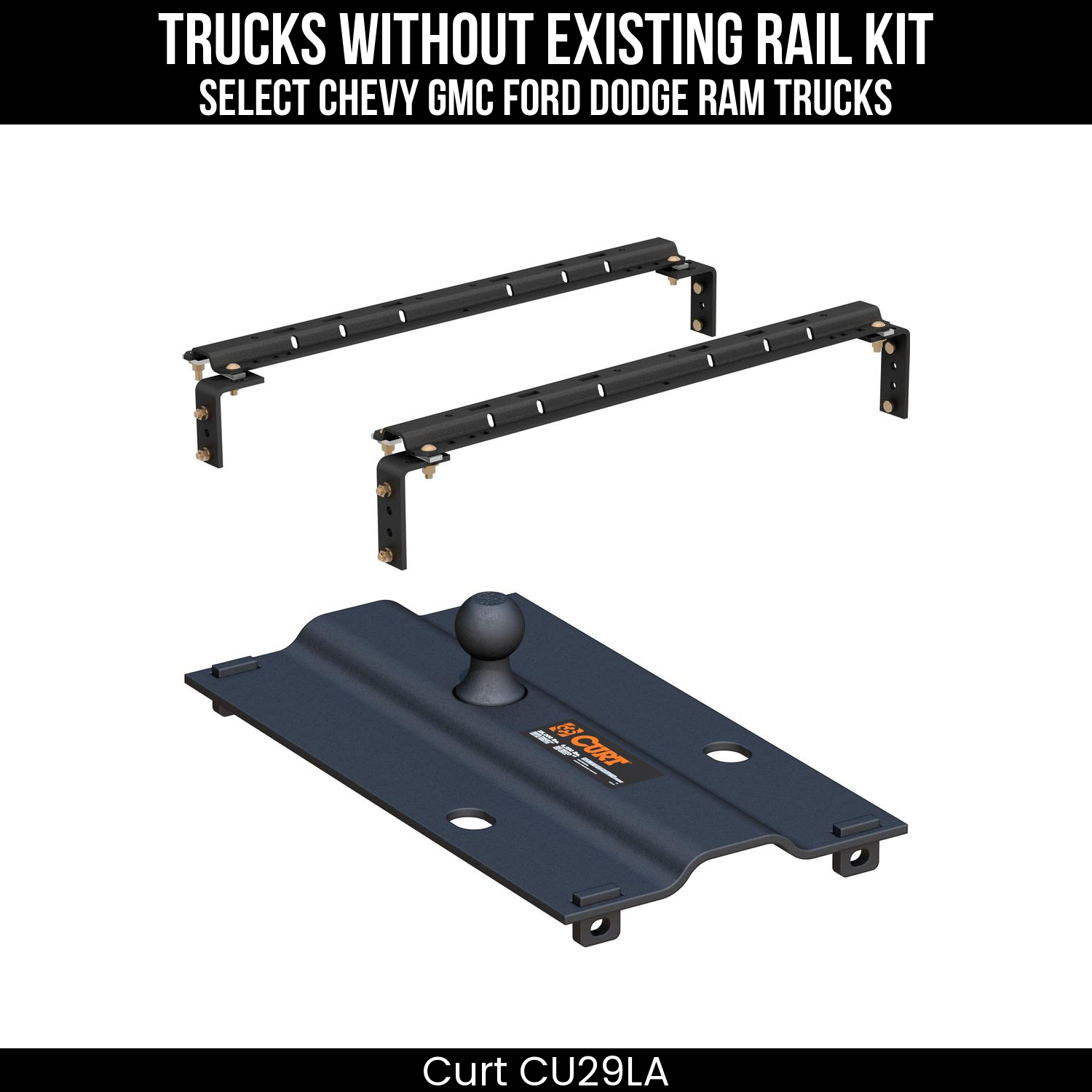 Universal 5th Wheel Base Rails,Bent Plate Gooseneck Hitch