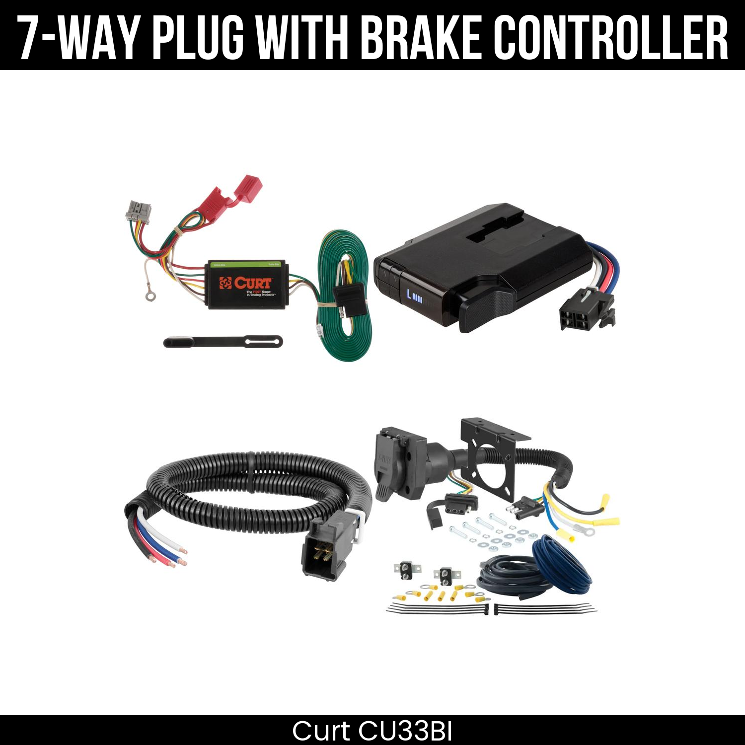 Trailer Wiring 7-Way Plug w/ Bracket , Venturer Brake Control
