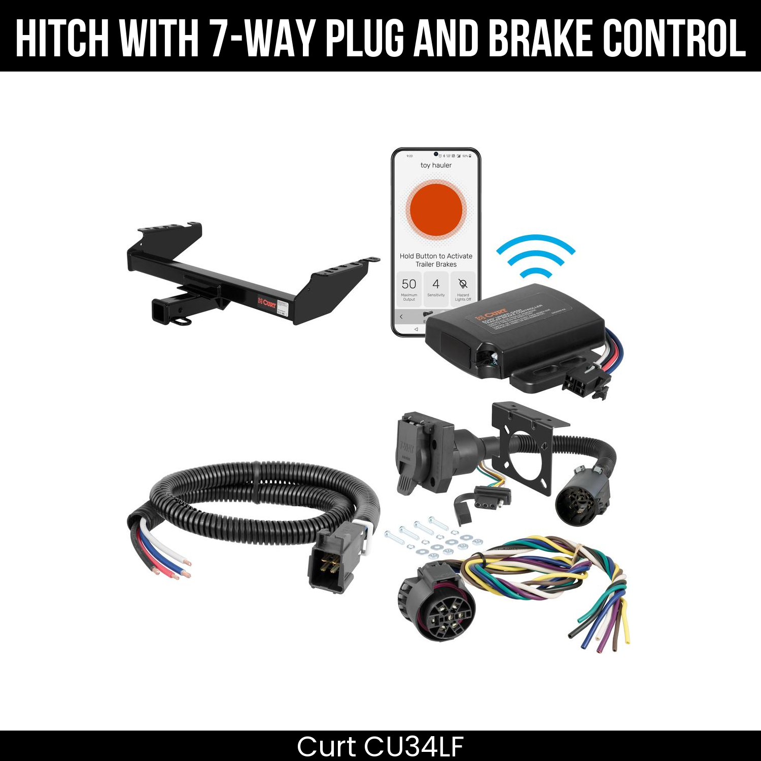 Trailer Hitch , 7-Way , Echo Under-Dash Brake Control