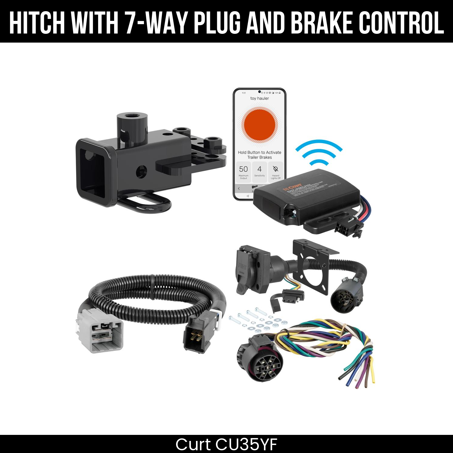 Trailer Hitch , 7-Way , Echo Under-Dash Brake Control