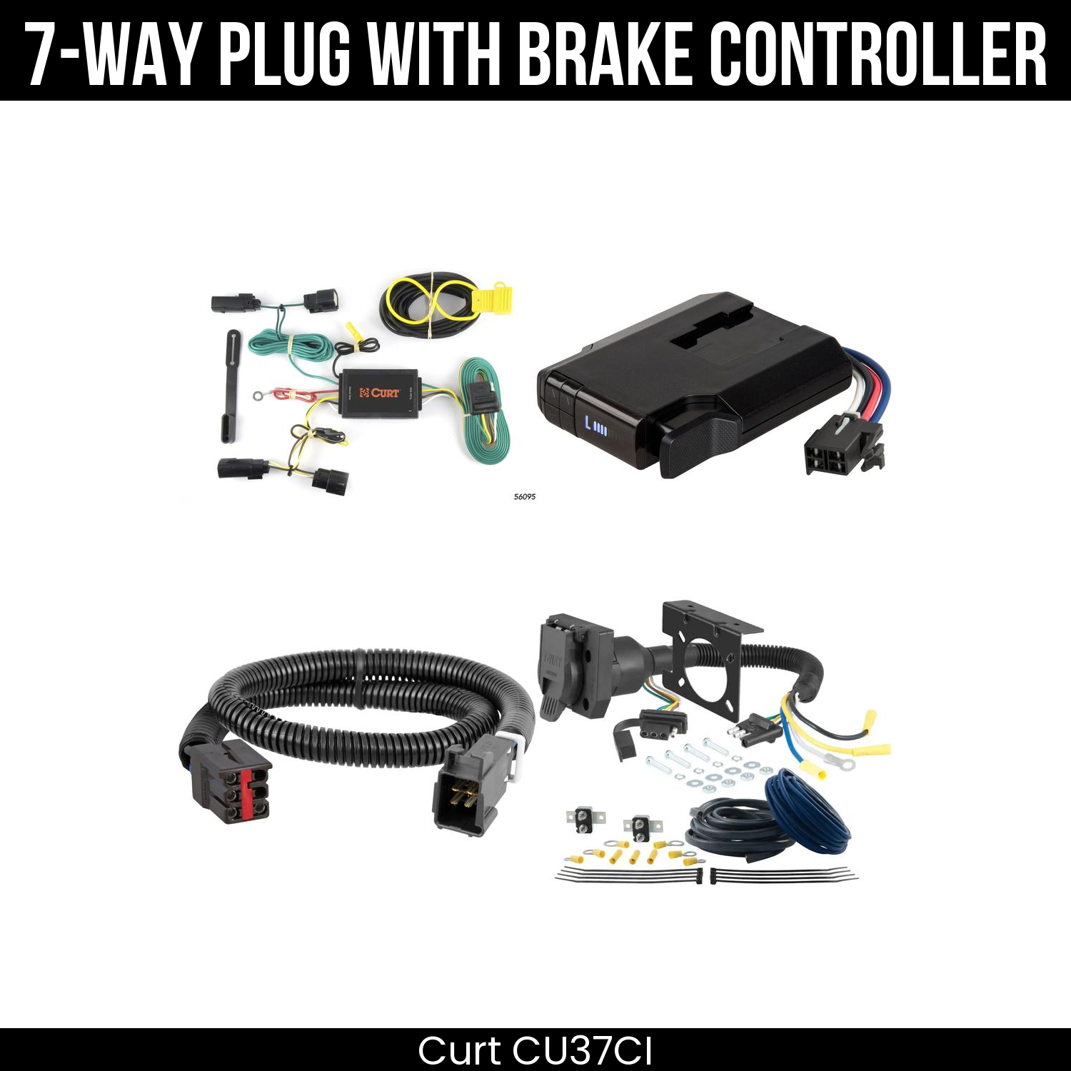 Trailer Wiring 7-Way Plug w/ Bracket , Venturer Brake Control
