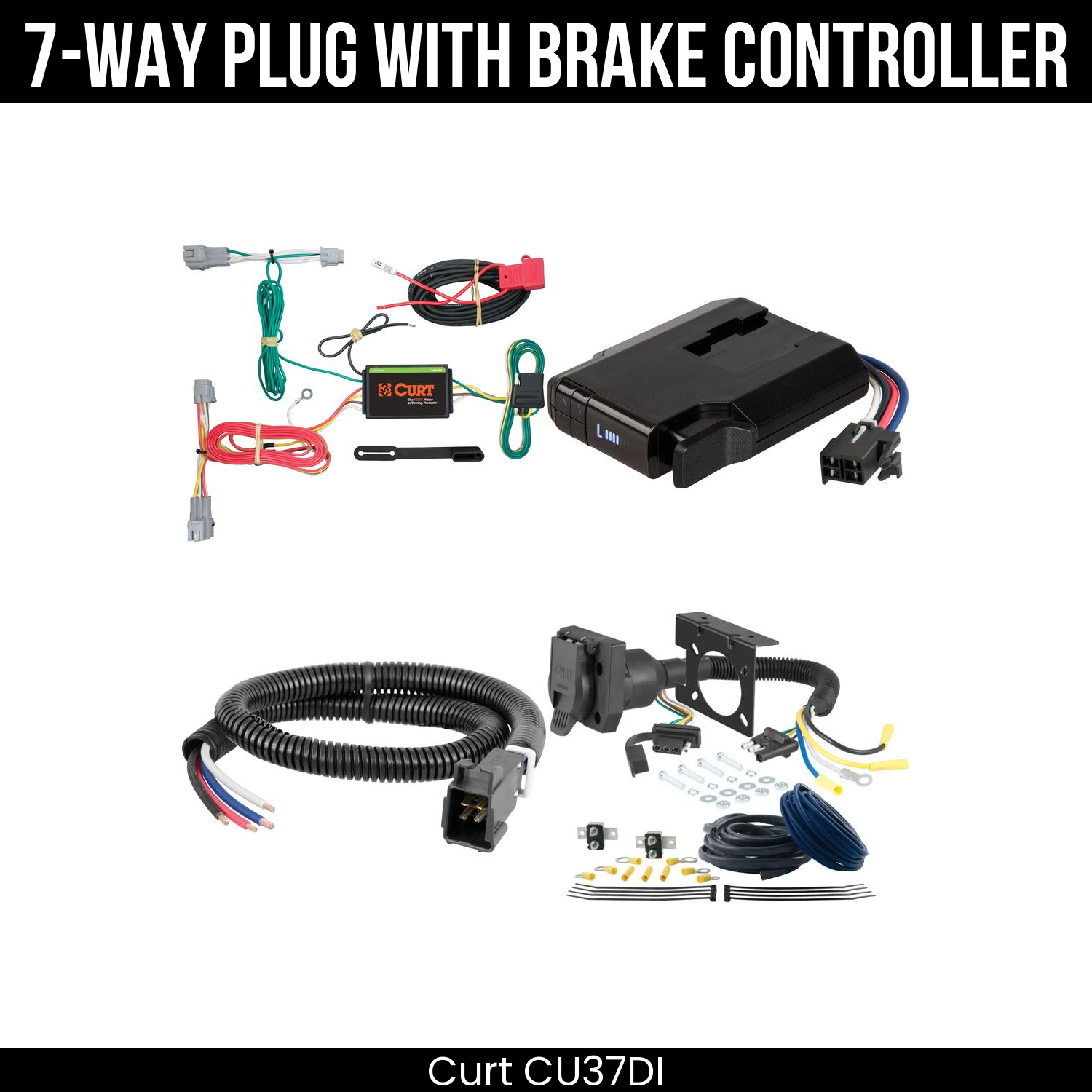 Trailer Wiring 7-Way Plug w/ Bracket , Venturer Brake Control