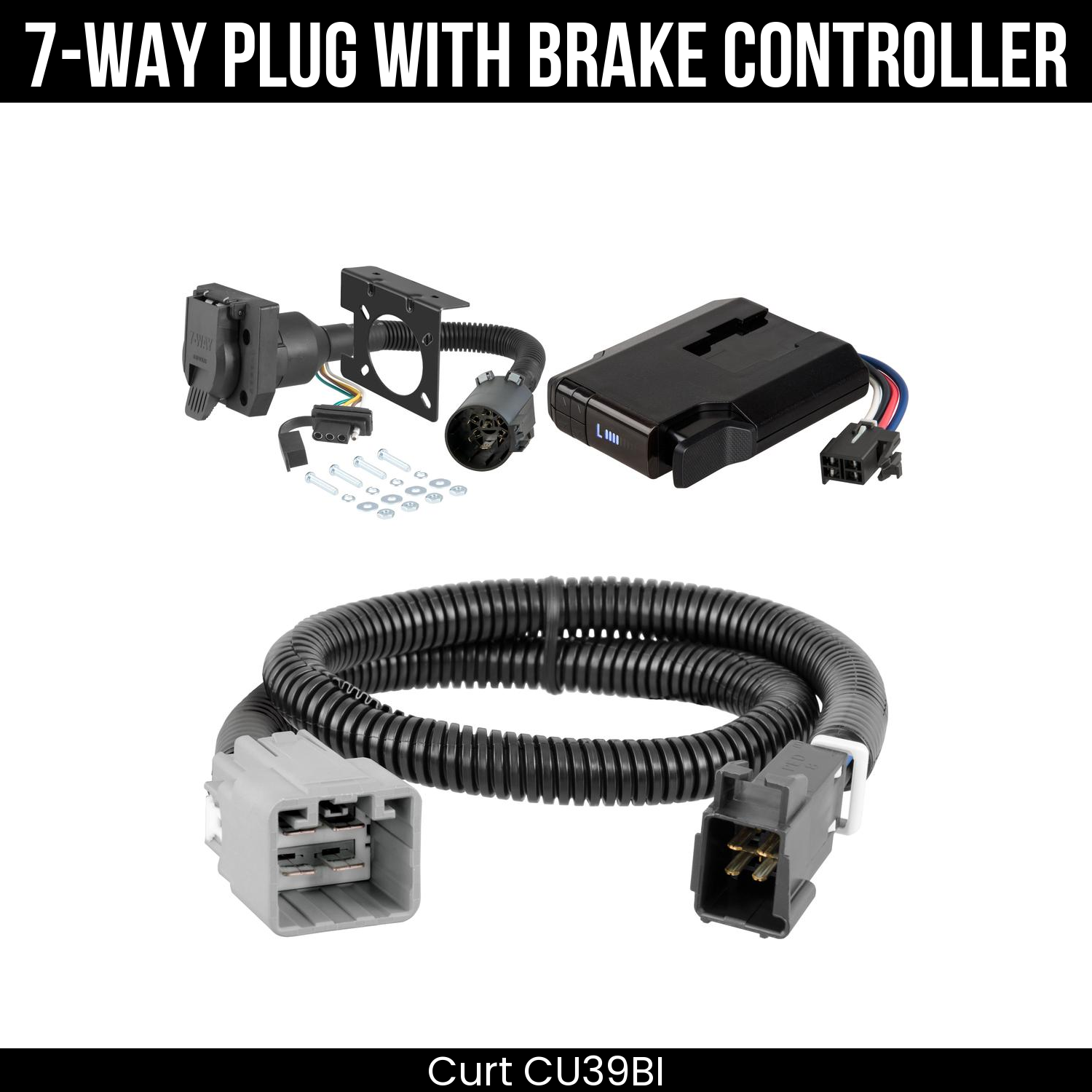 Trailer Wiring 7-Way Plug w/ Bracket , Venturer Brake Control