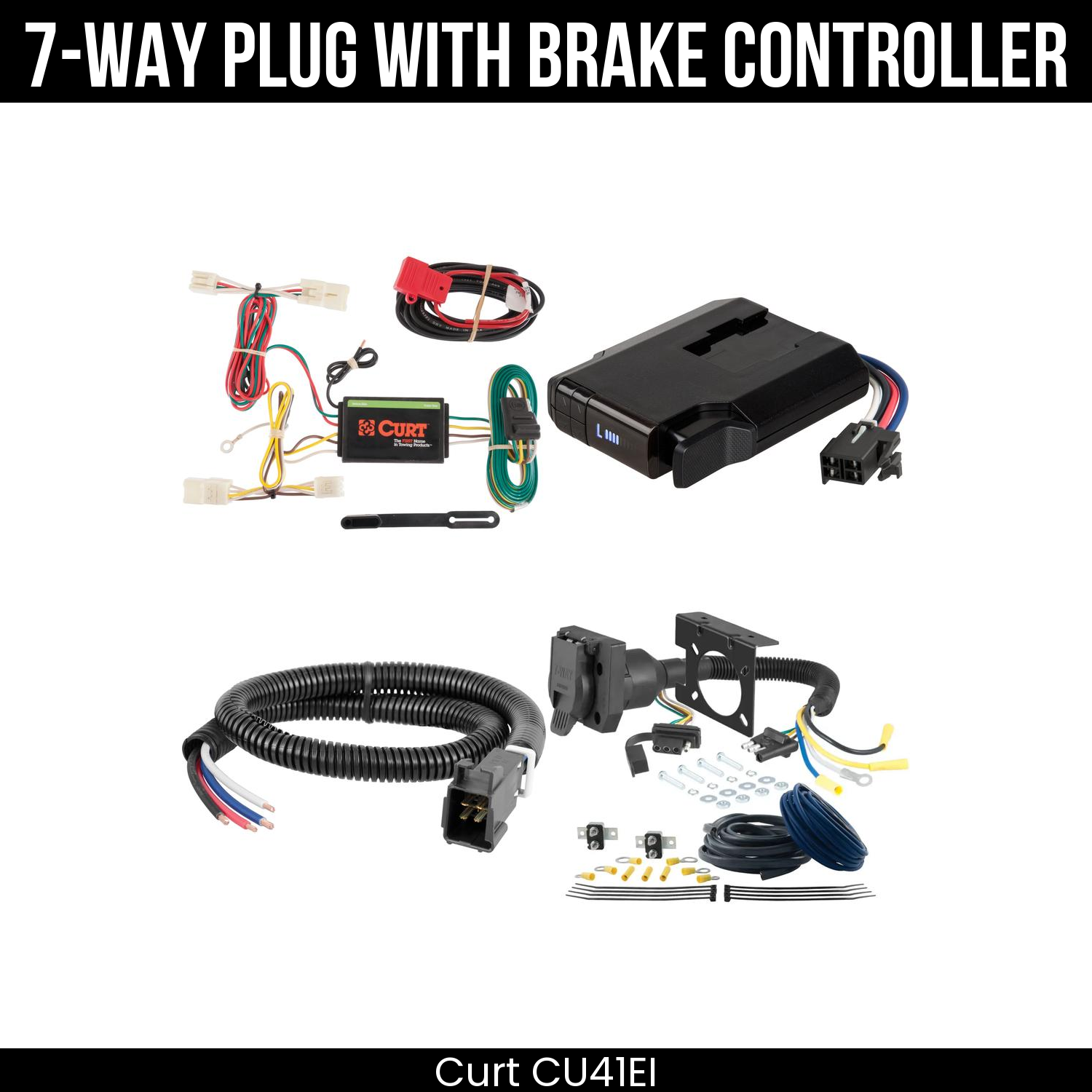 Trailer Wiring 7-Way Plug w/ Bracket , Venturer Brake Control