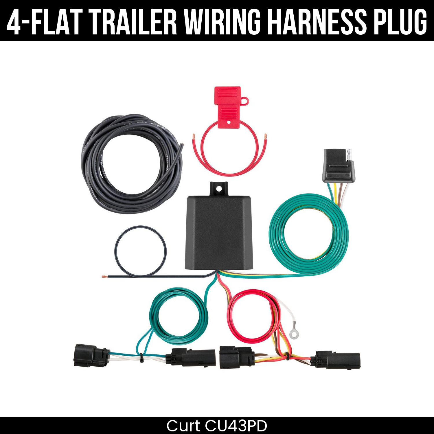 Trailer Wiring 4-Flat Plug Only