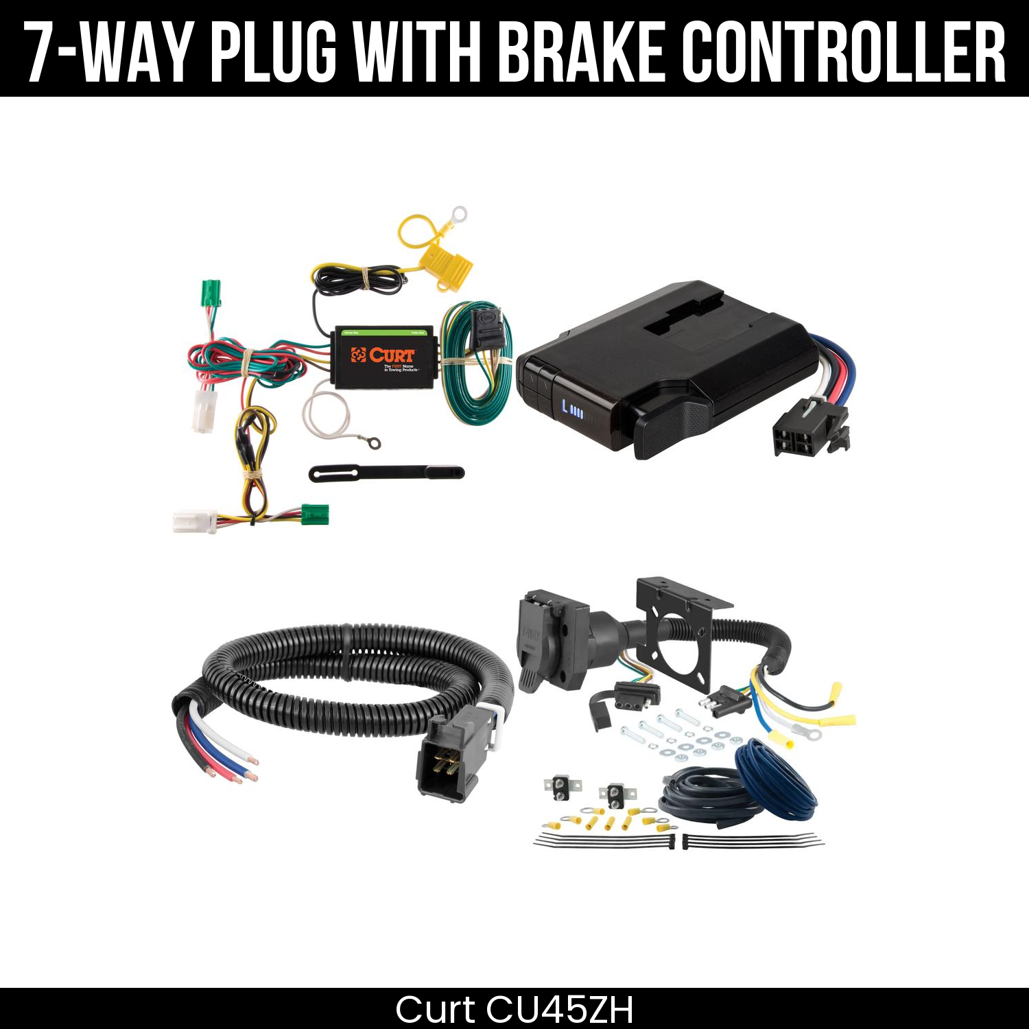 Trailer Wiring 7-Way Plug w/ Bracket , Venturer Brake Control