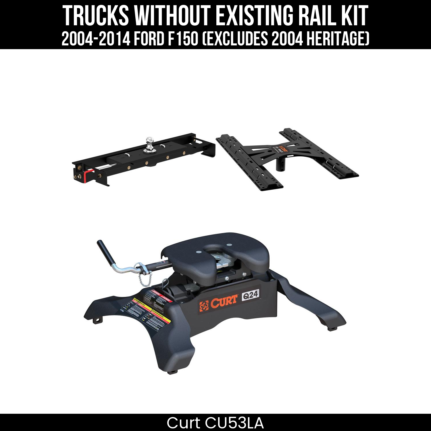 Double Lock Gooseneck Hitch,Under-Bed Gooseneck Install Brackets,X5 Gooseneck-5th Wheel Adapter,Q24 5th Wheel Hitch Head