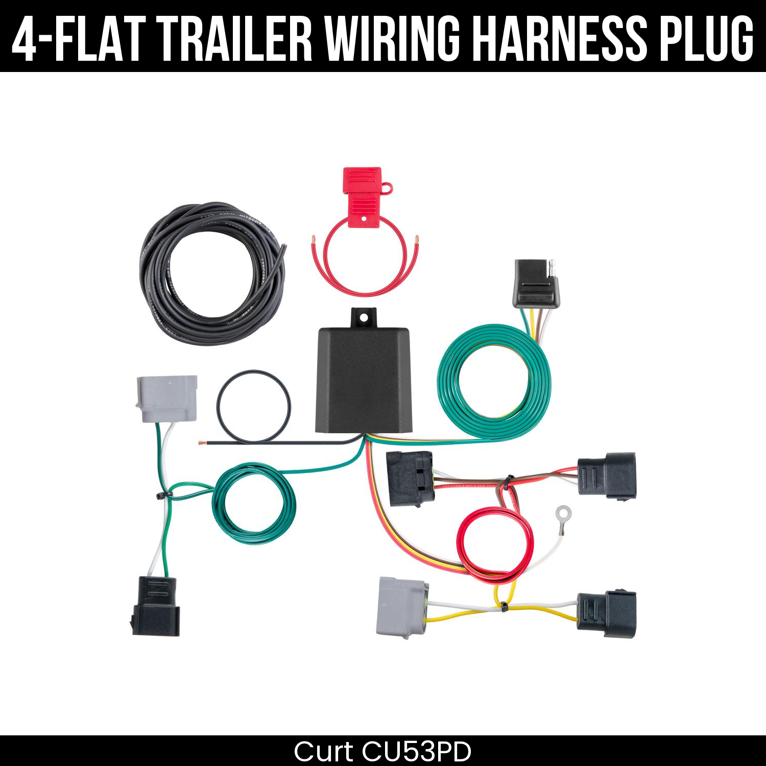 Trailer Wiring 4-Flat Plug Only